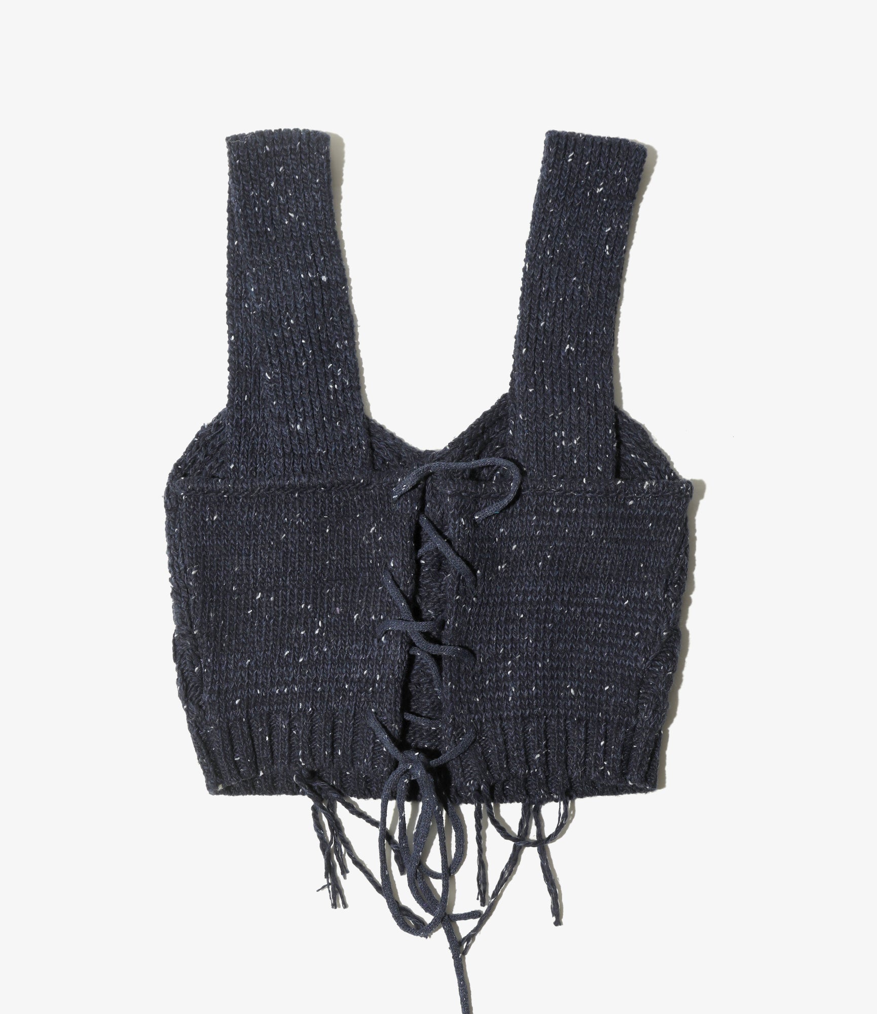 Fisherman Knit Corset - Navy