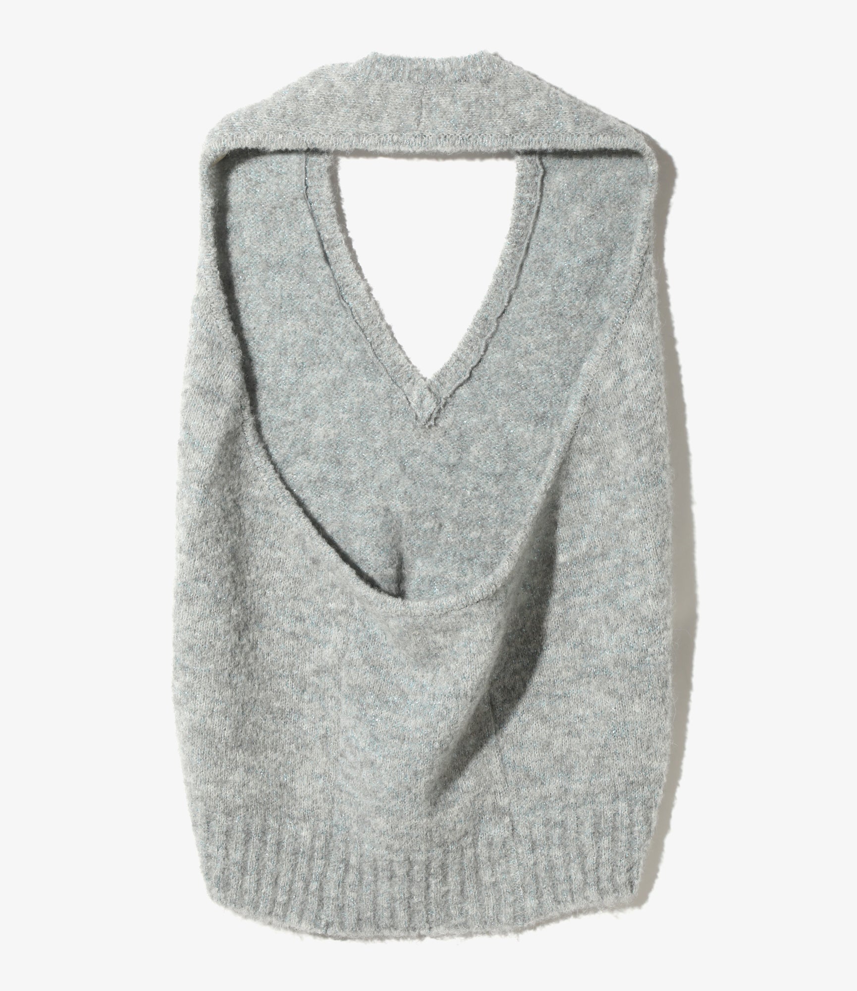 Utility Vest - Lt. Grey - Loop Yarn Knit