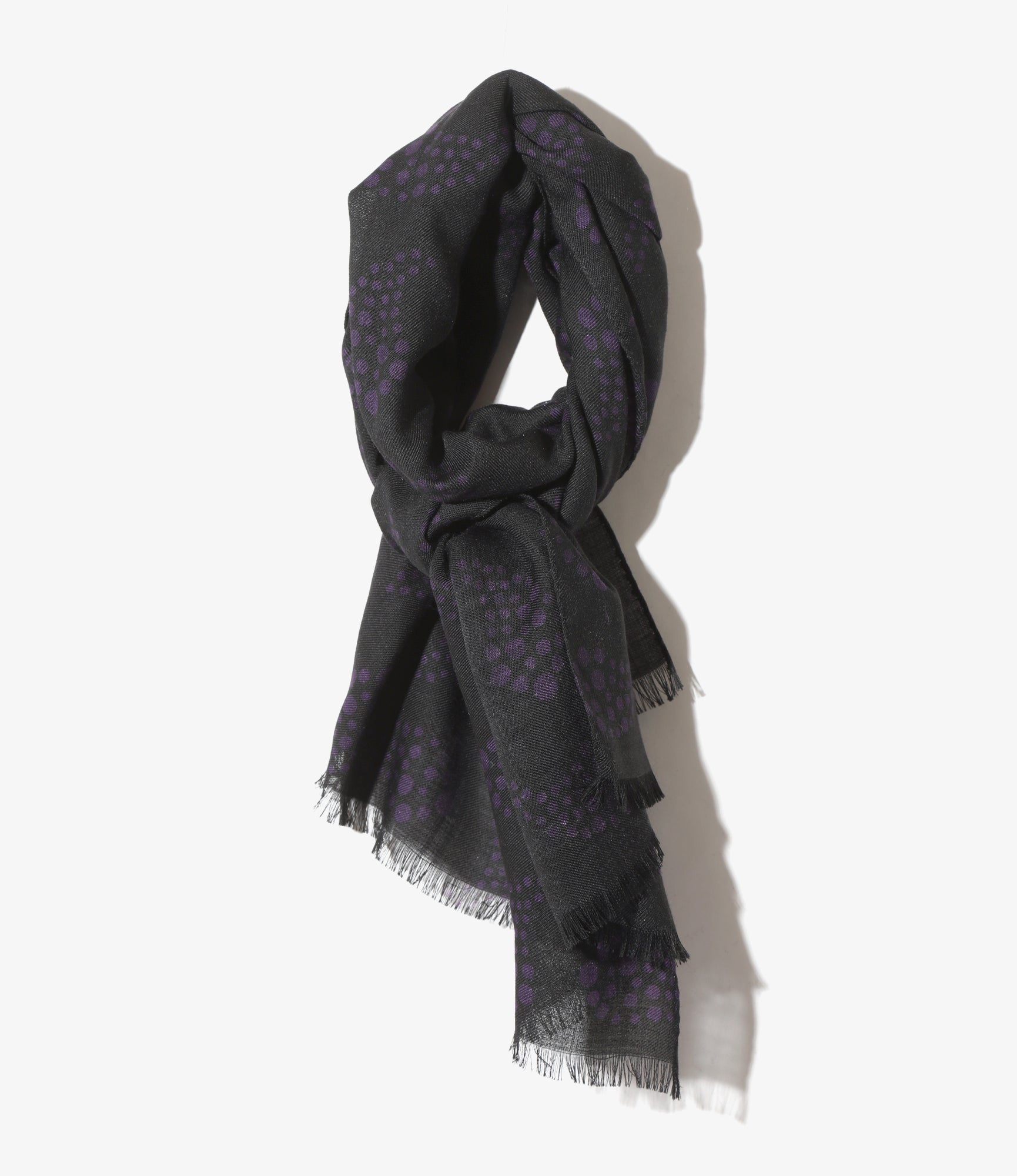 Stole - Black - W/S Twill / Paisley Printed