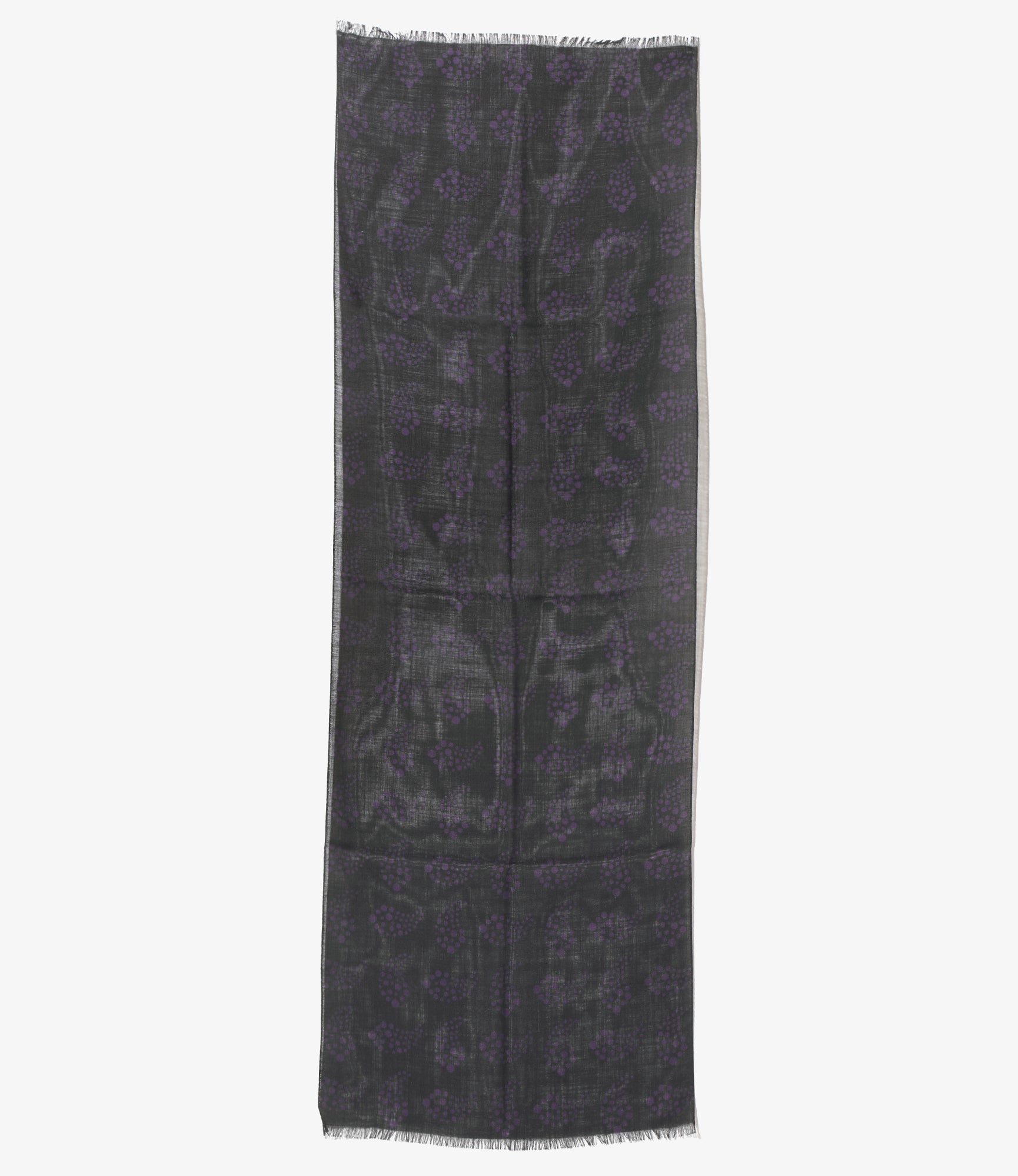 Stole - Black - W/S Twill / Paisley Printed