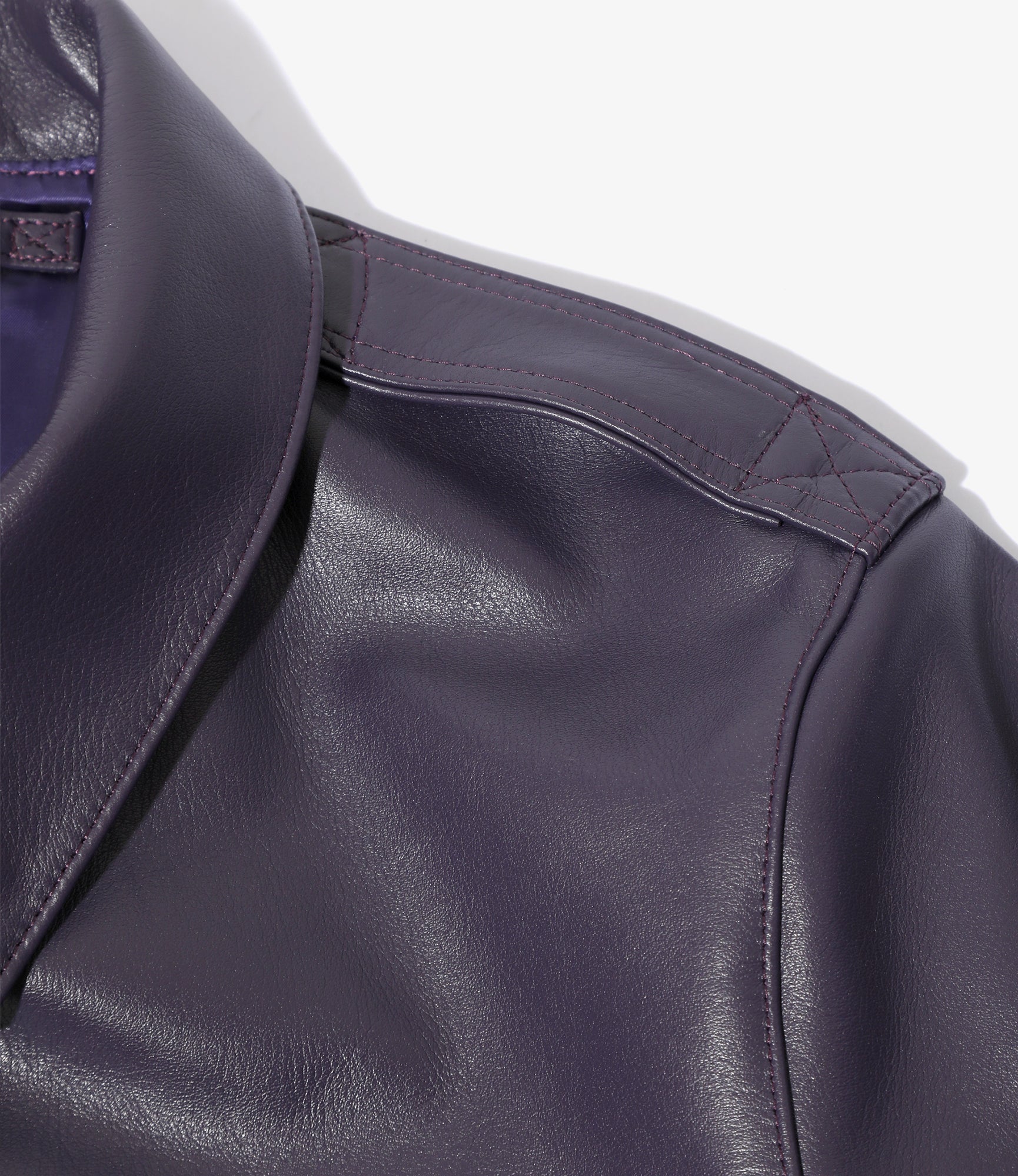 A-2 Jacket - Purple - Cowhide Lthr.