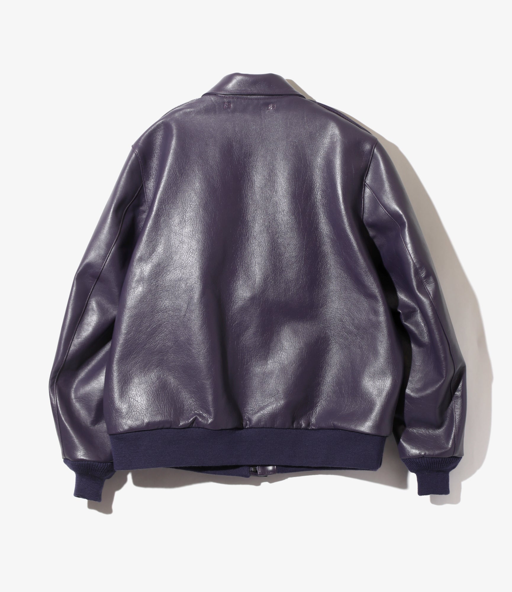 A-2 Jacket - Purple - Cowhide Lthr.