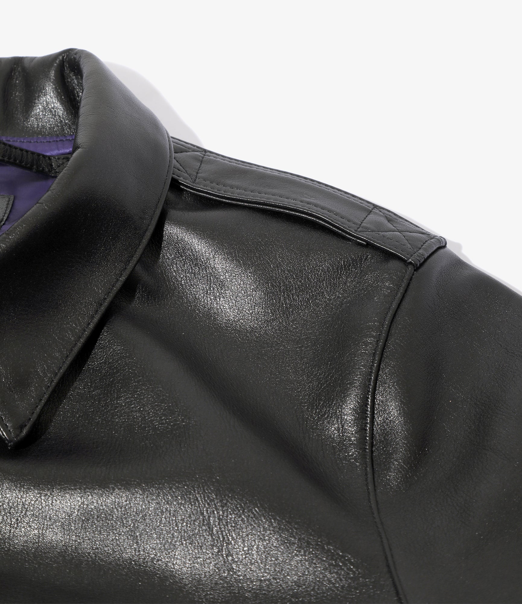 A-2 Jacket - Black- Cowhide Lthr.