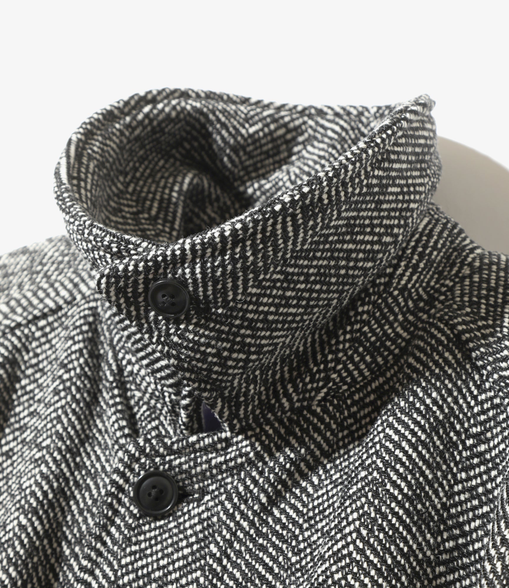 Balcollar Coat - White - W/N Herringbone