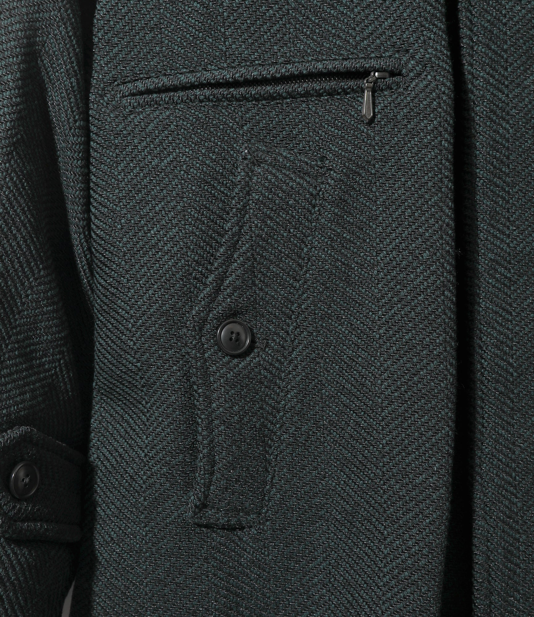 Balcollar Coat - Green - W/N Herringbone