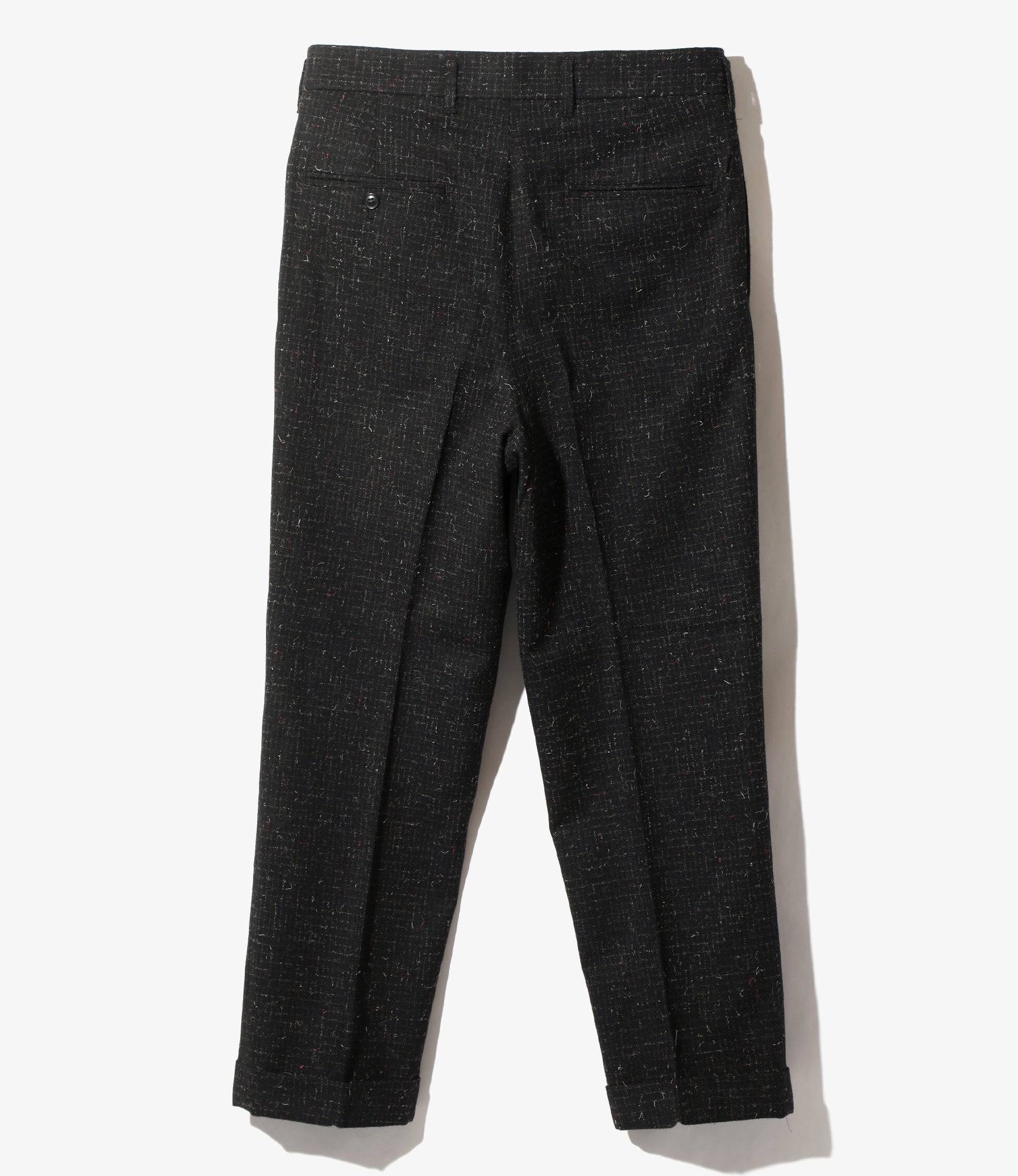 Tucked Trouser - Black - W/N Small Plaid Cloth