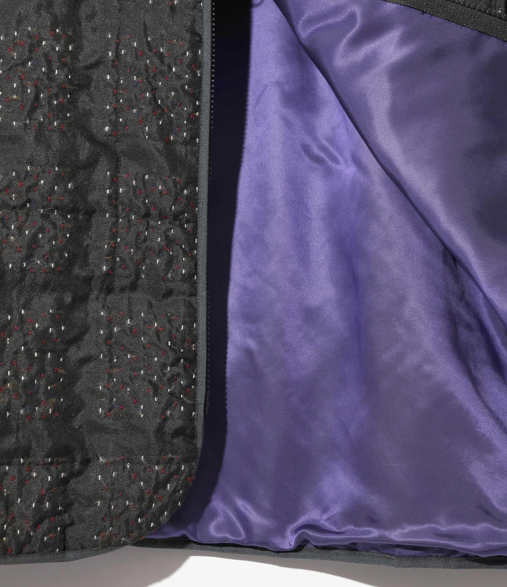 Piping Quilt Jacket - Charcoal - PE/W Square Double Cut Jq.