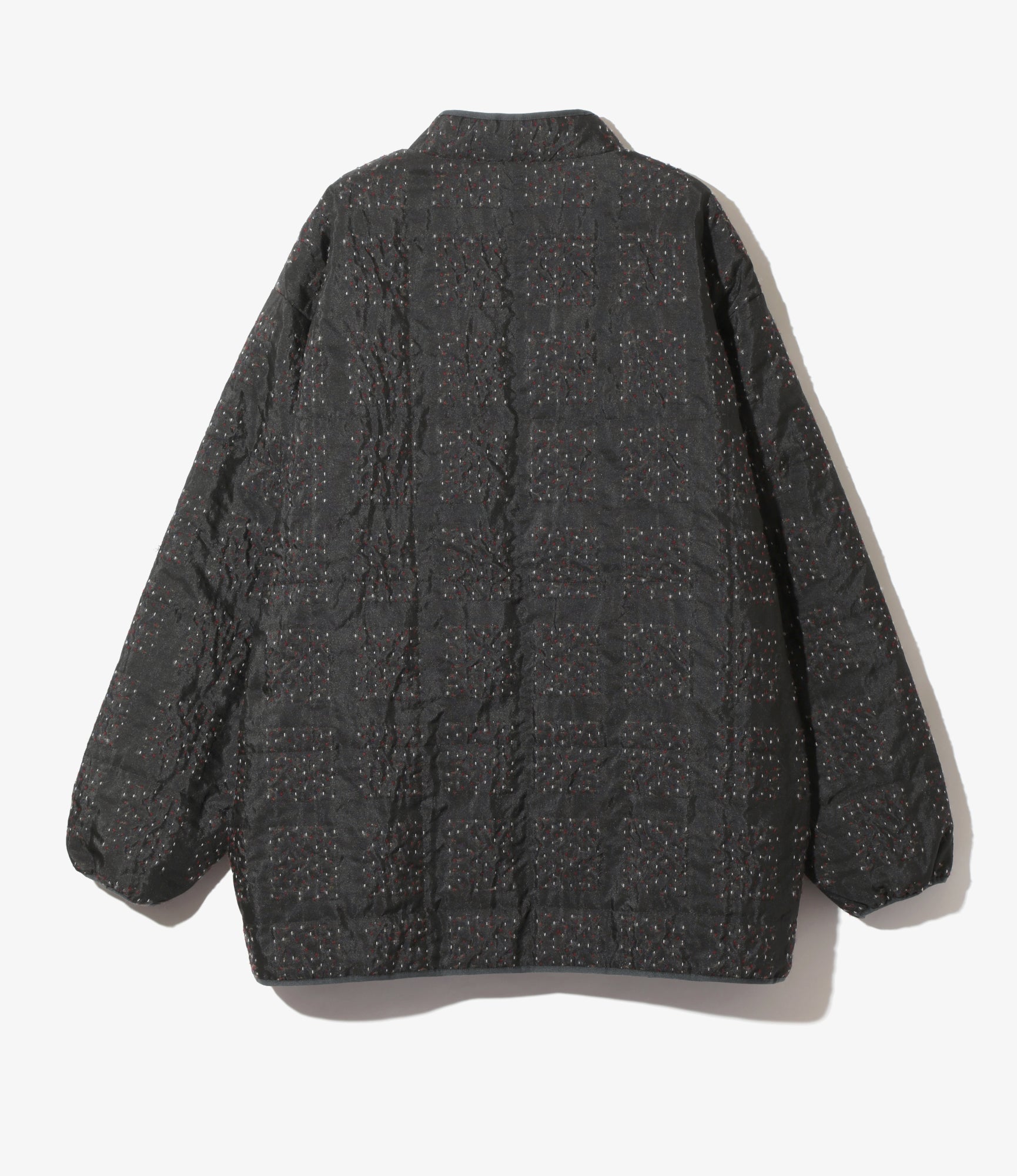 Piping Quilt Jacket - Charcoal - PE/W Square Double Cut Jq.