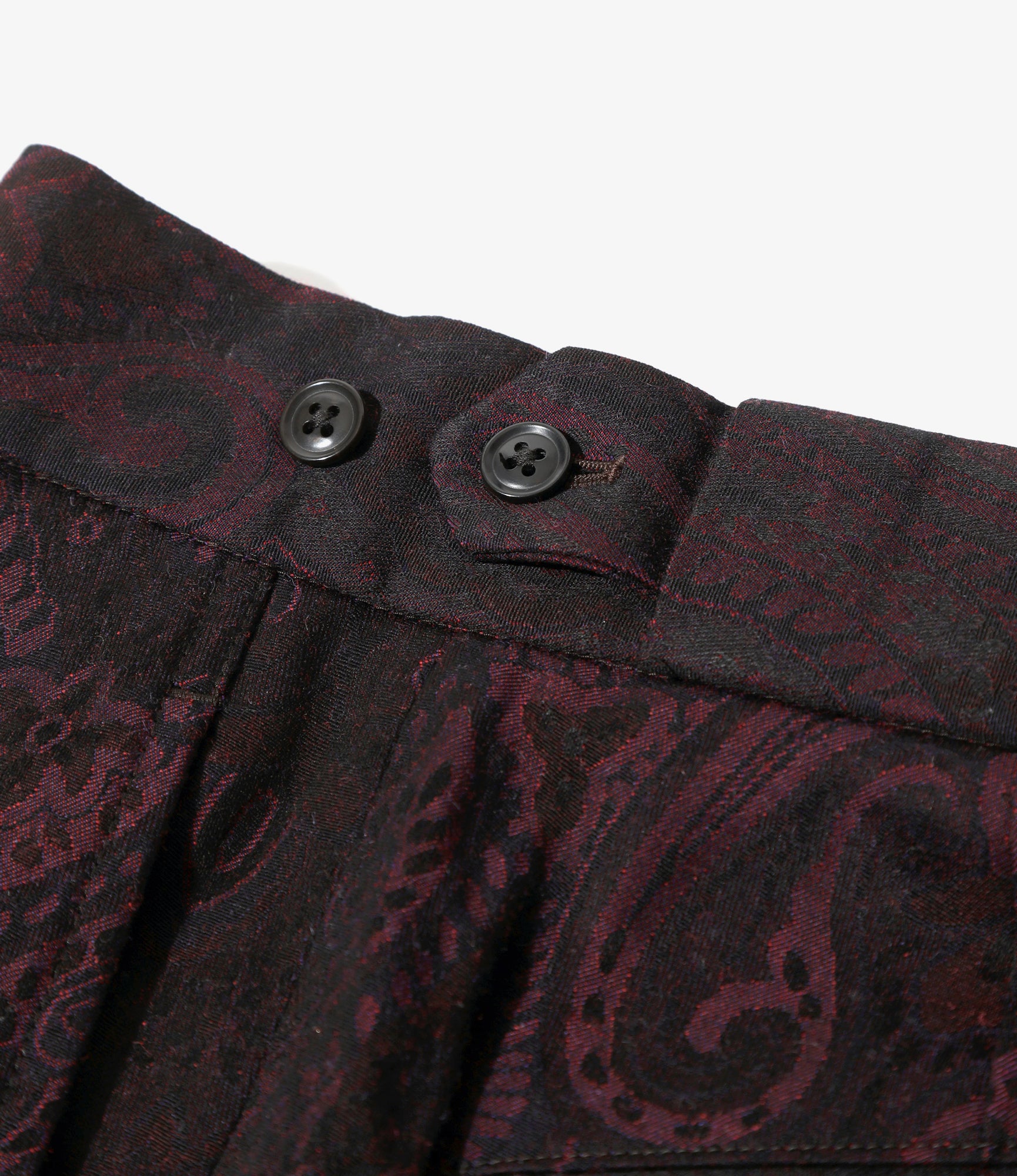 Side Tab Trouser - Purple - W/R Paisley Jq.