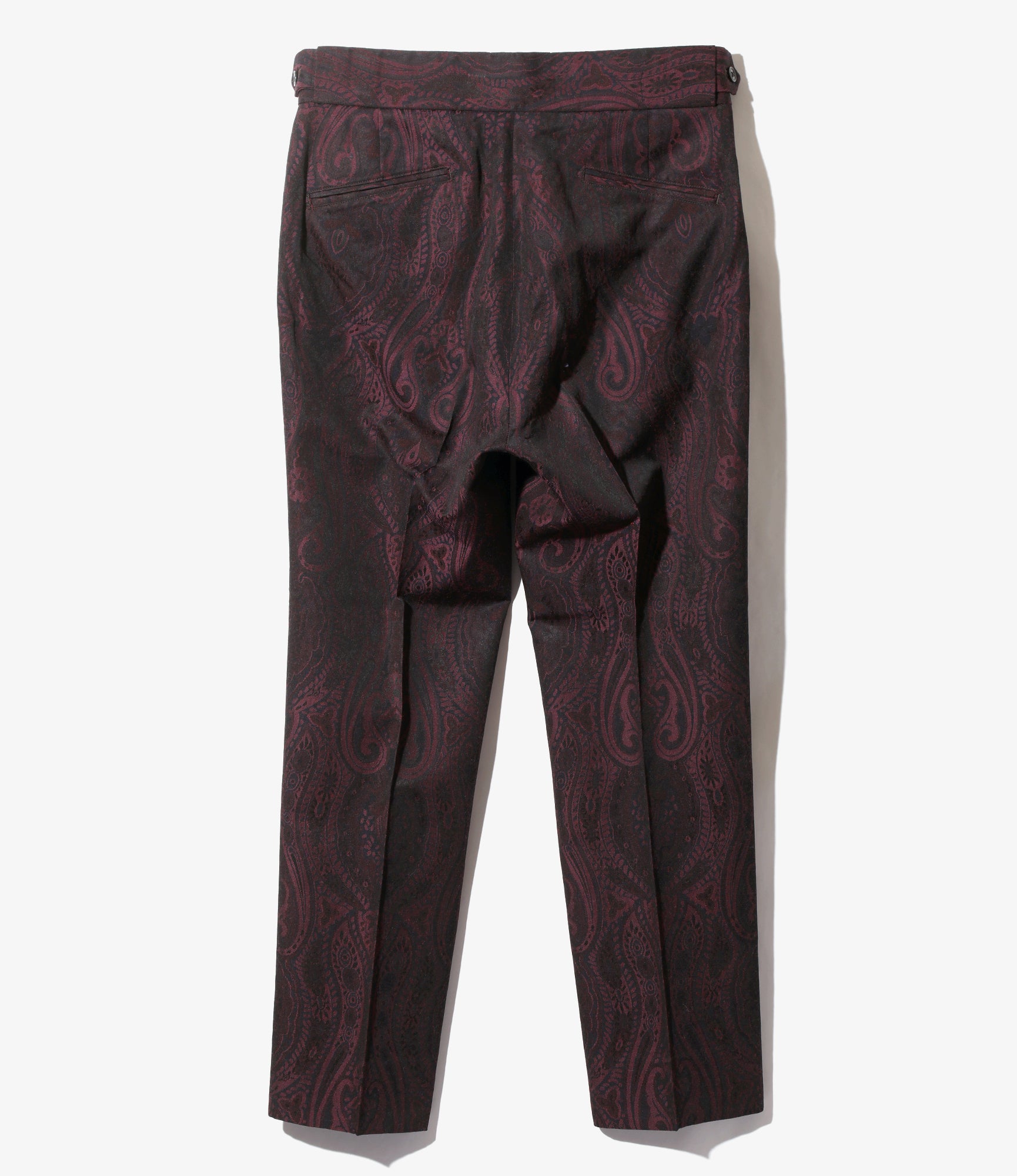 Side Tab Trouser - Purple - W/R Paisley Jq.
