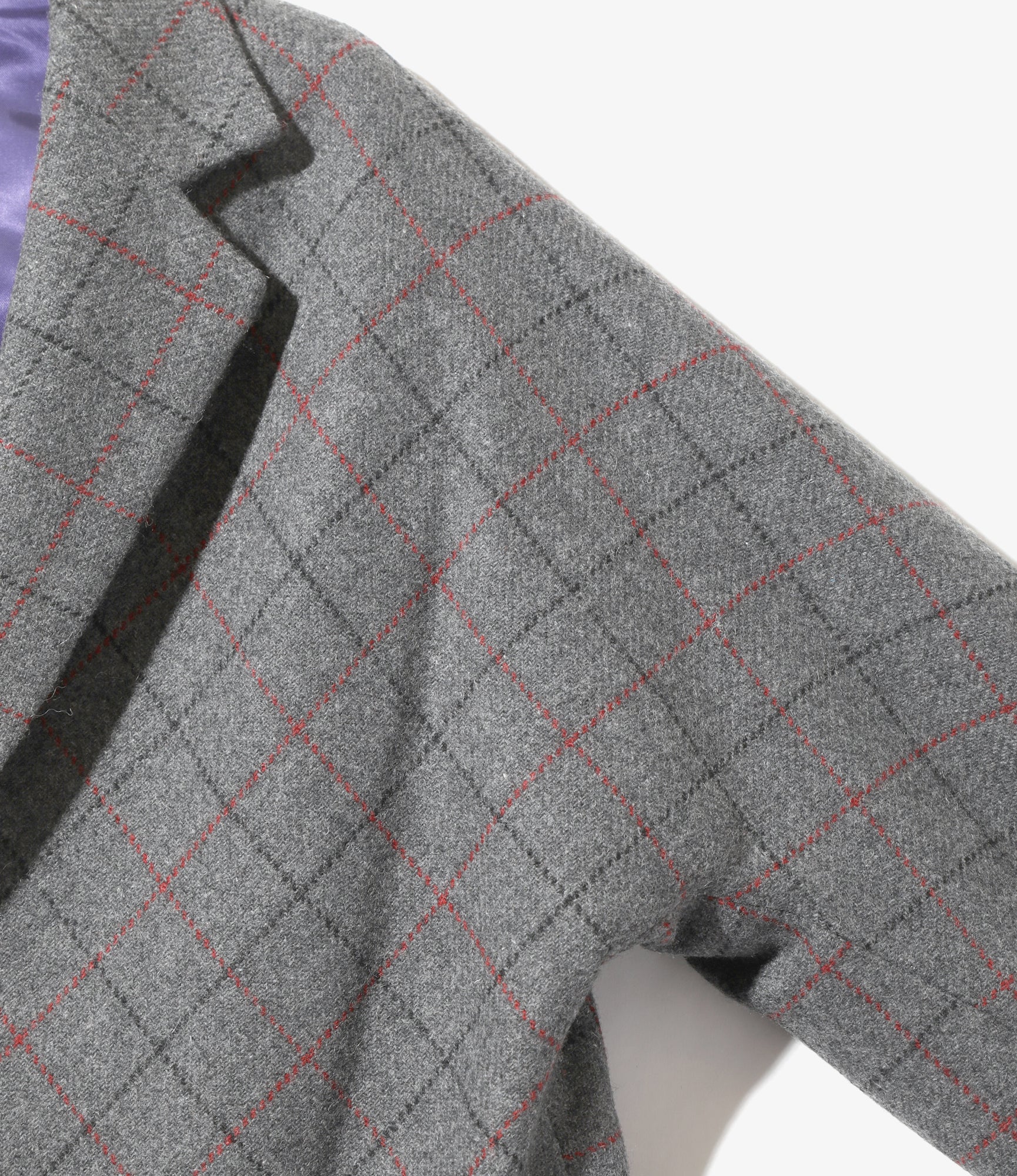 Miles Jacket - Grey - W/PE/PC/N/R Plaid Twill