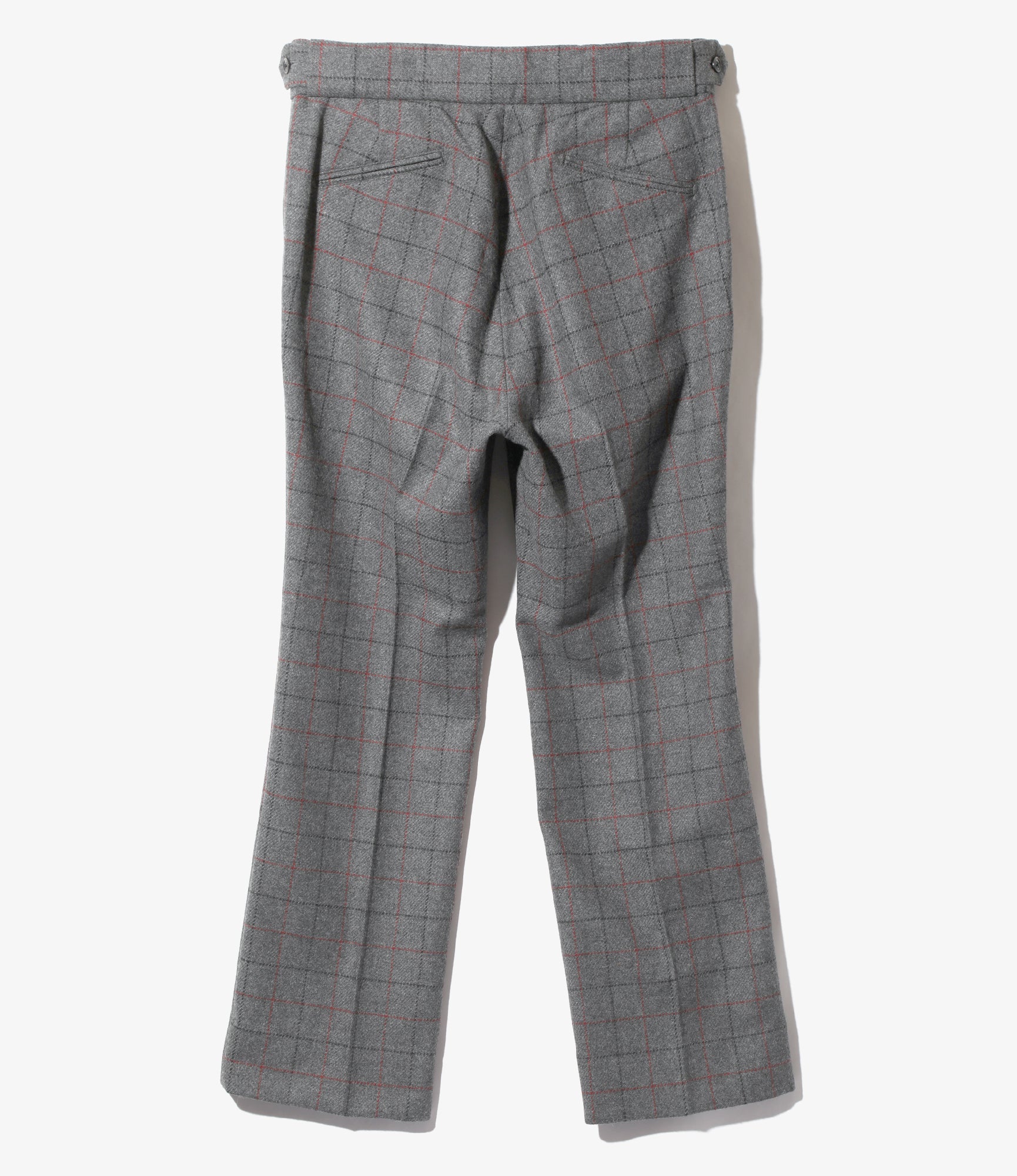 Side Tab Trouser - Grey - W/PE/PC/N/R Plaid Twill