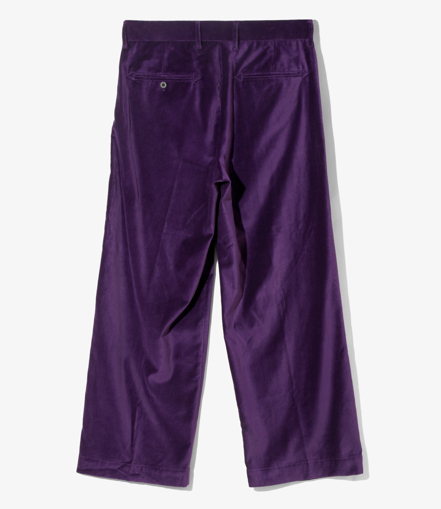 Tacked Baggy Trouser - Purple - Velveteen