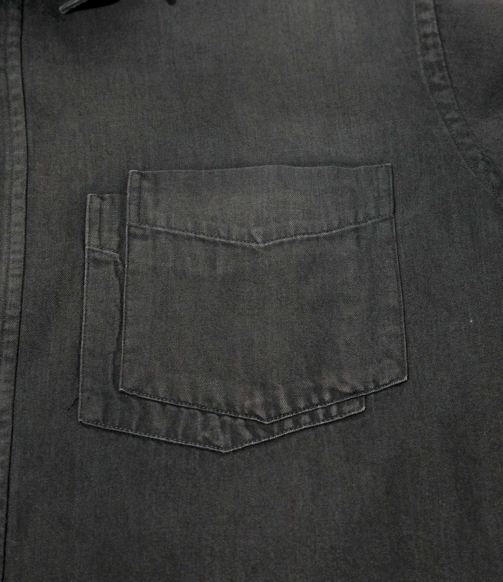 Double Collar Shirt - Black - 6oz Denim