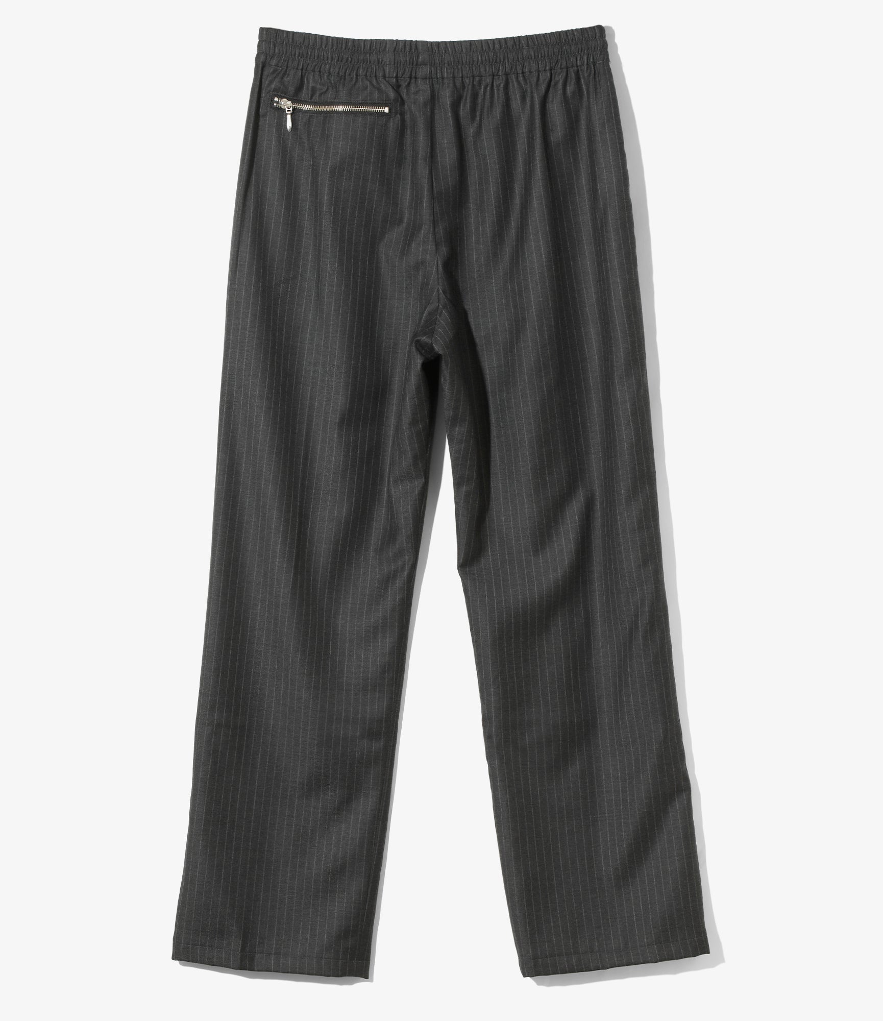 Track Pant- Grey - Stripe Wool Viyella