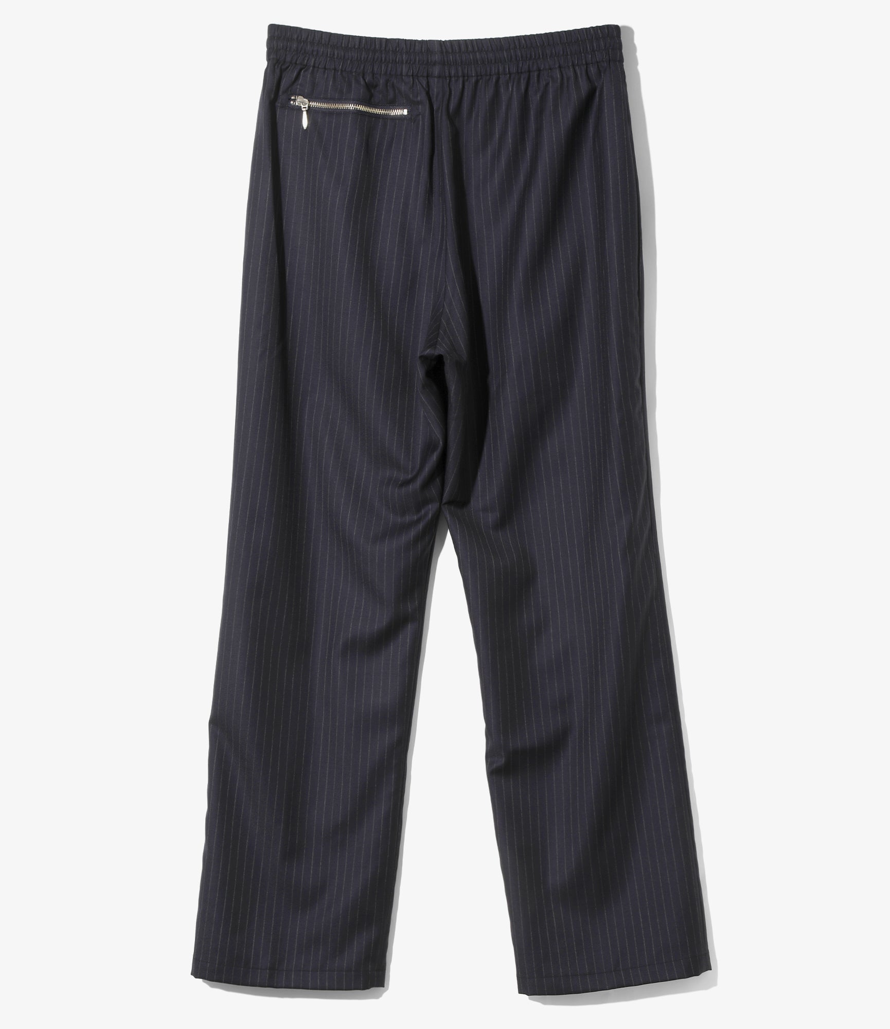 Track Pant- Navy - Stripe Wool Viyella