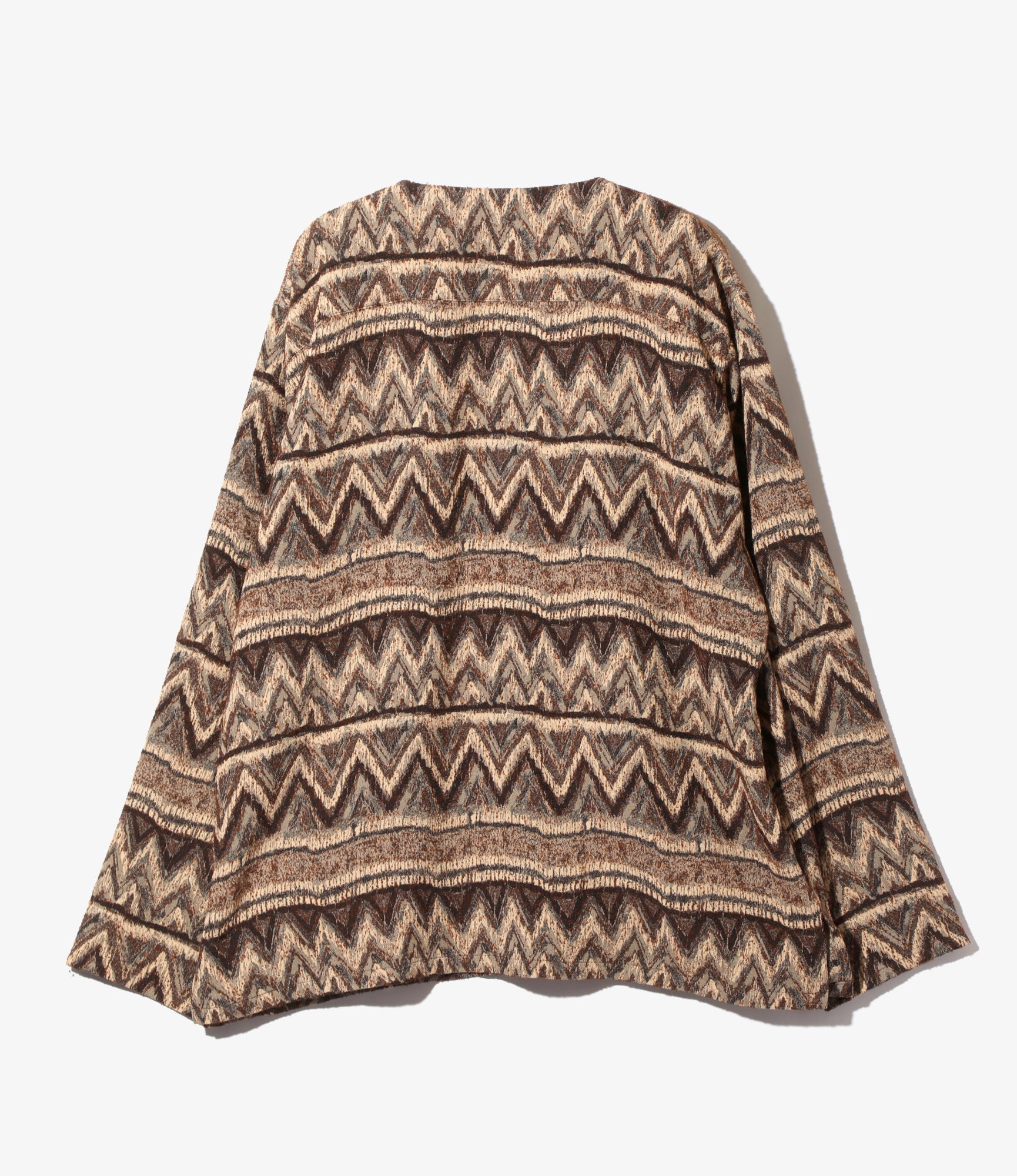 Cardigan Jacket - Brown - AC/R/W/N Zigzag Stripe Jq.