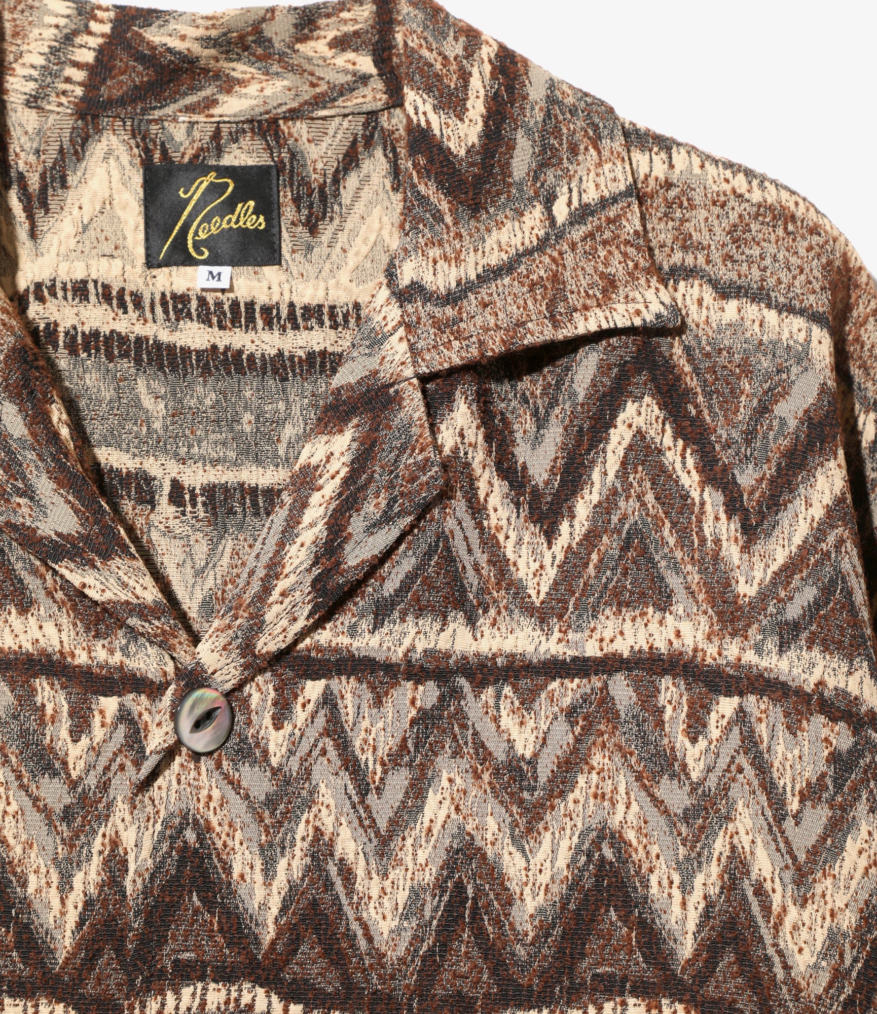 Cabana Shirt - Brown- AC/R/W/N Zigzag Stripe Jq.