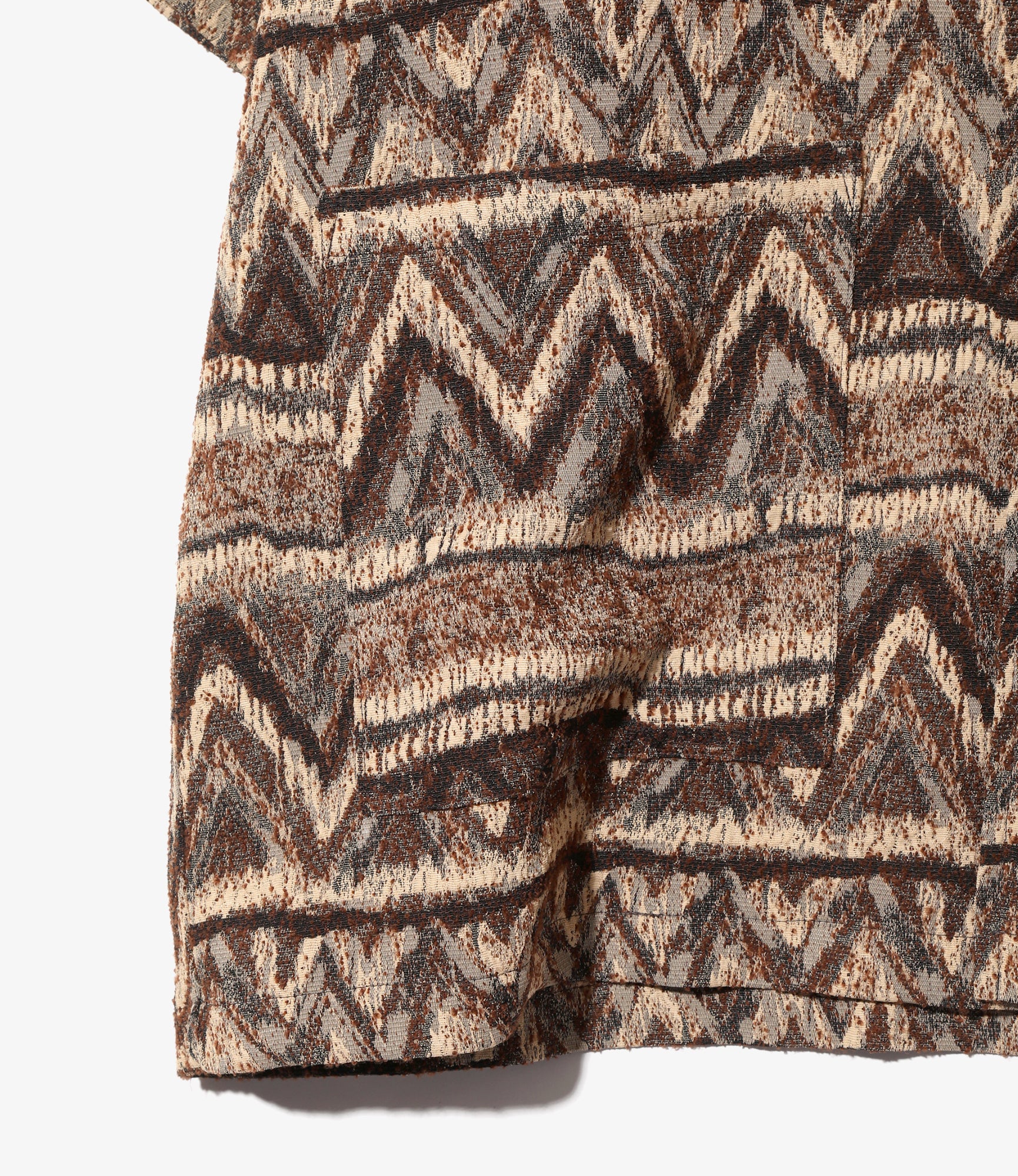 Cabana Shirt - Brown- AC/R/W/N Zigzag Stripe Jq.