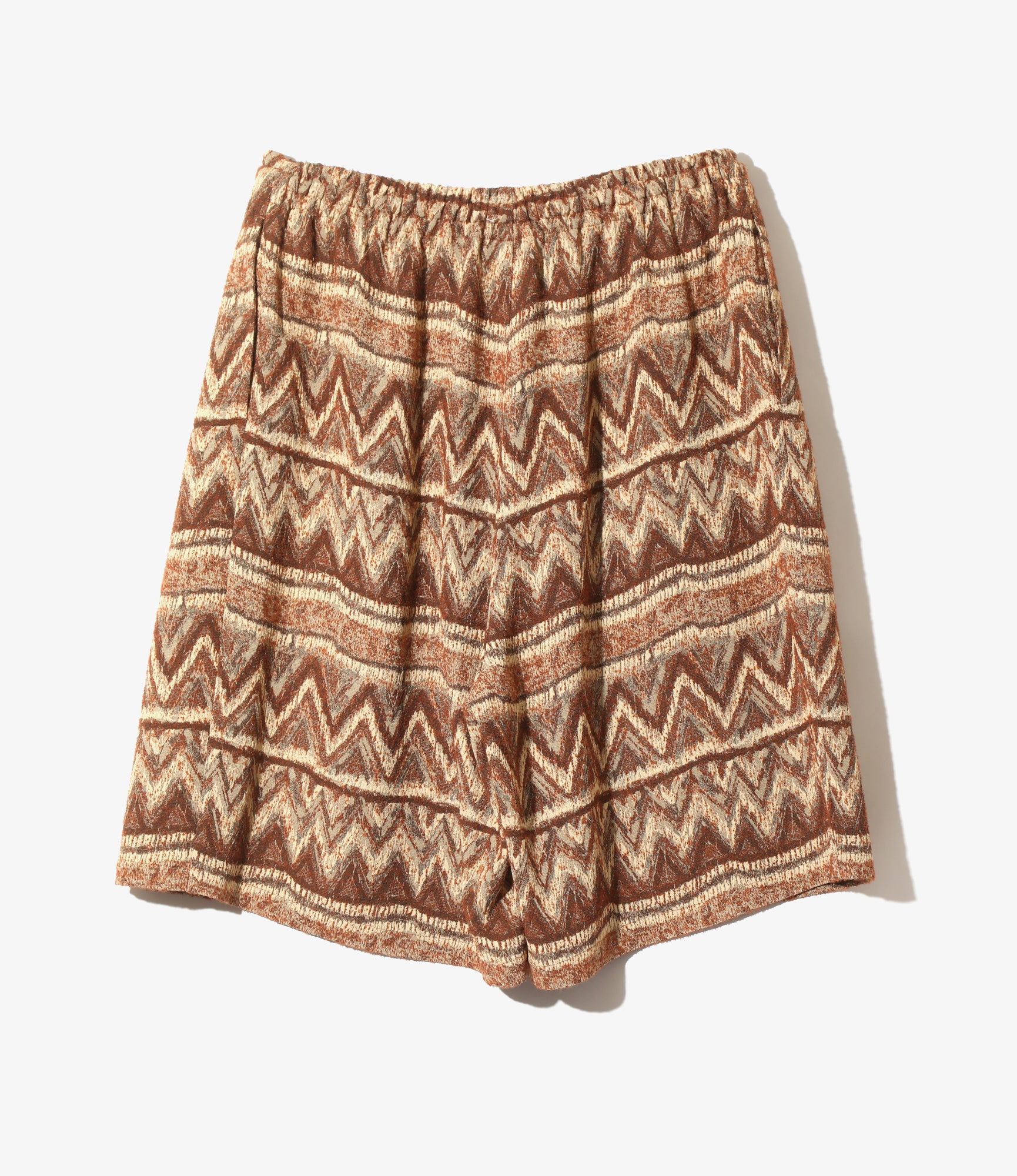H.D.P. Short - Bordeaux - AC/R/W/N Zigzag Stripe Jq.