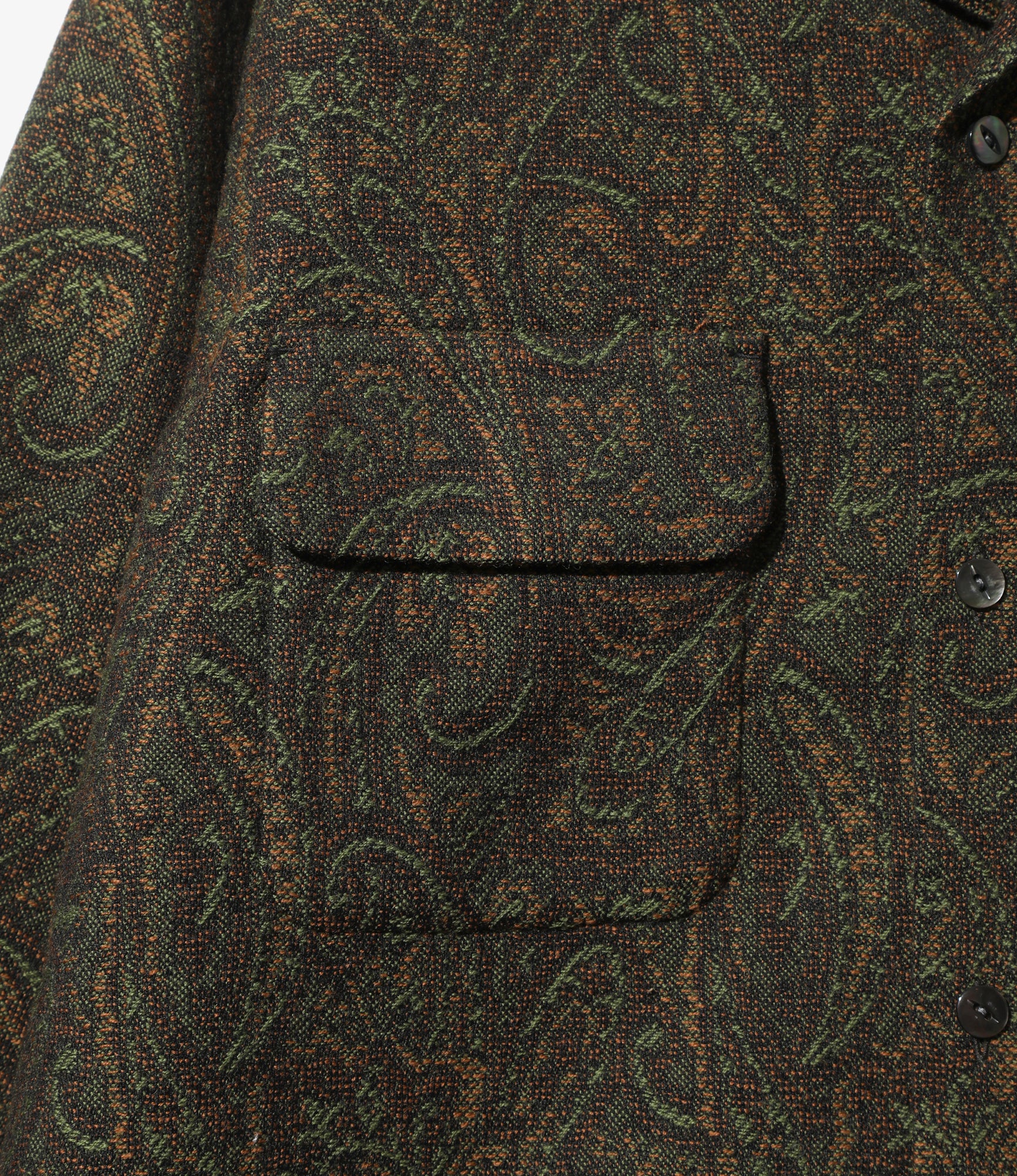 Classic Shirt - Green - Wool Paisley Jq.