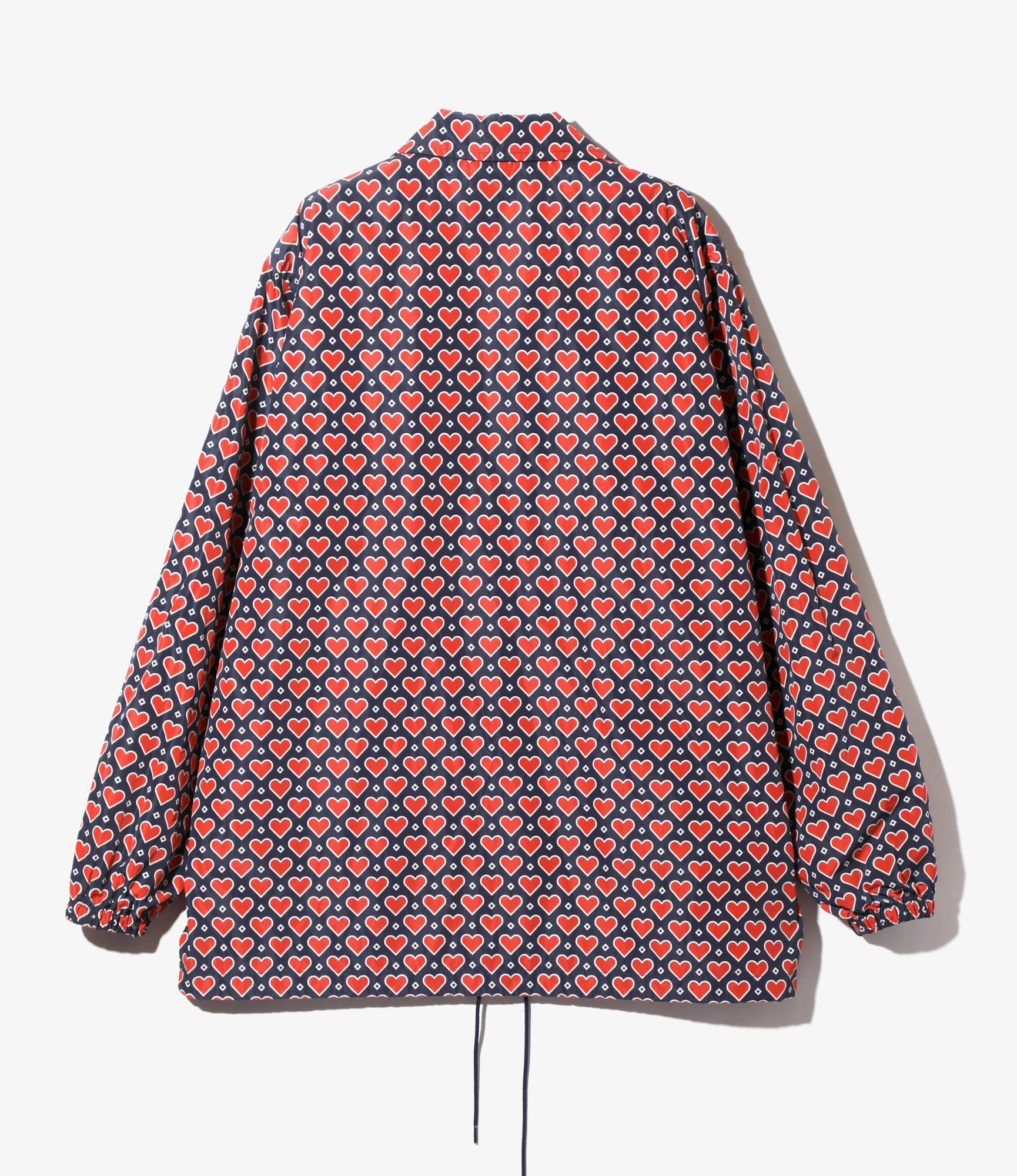 Coach Jacket - Navy Heart - Poly Taffeta / Printed