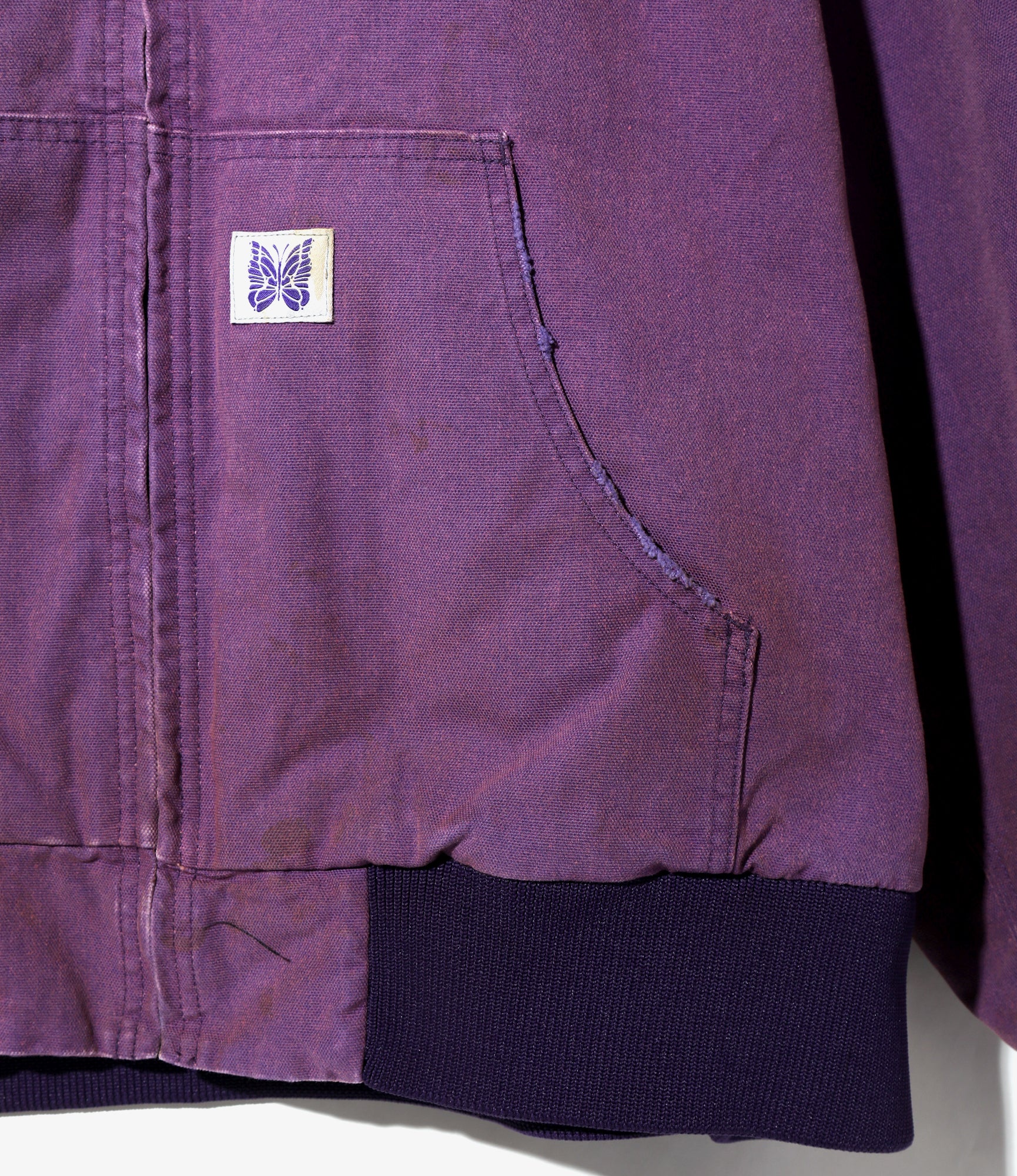 Zipped Work Hoody - Purple - 11oz Cotton Oxford