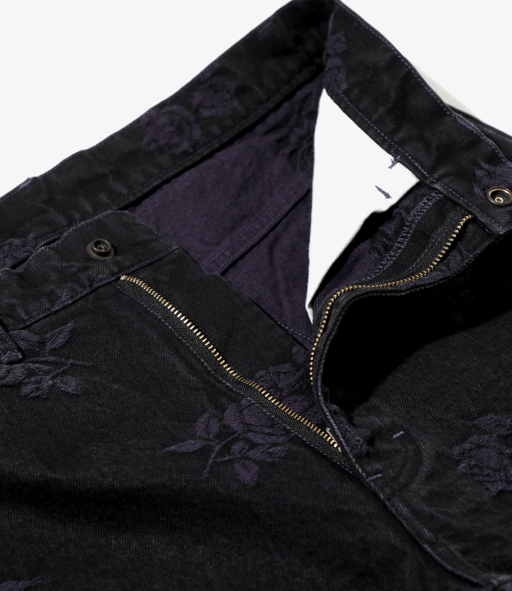 Straight Jean - Black - 13oz Denim / Rose Jq.
