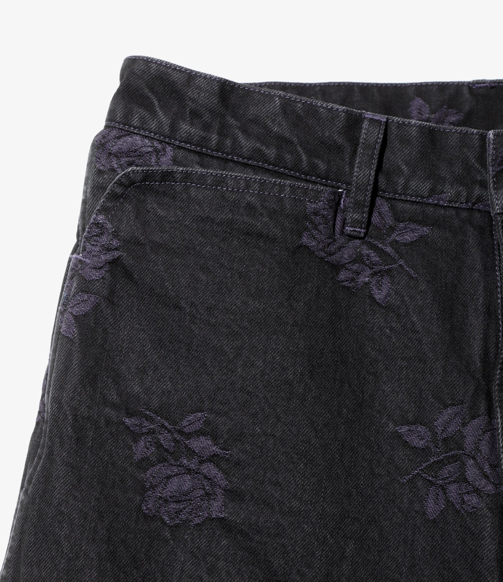 Straight Jean - Black - 13oz Denim / Rose Jq.
