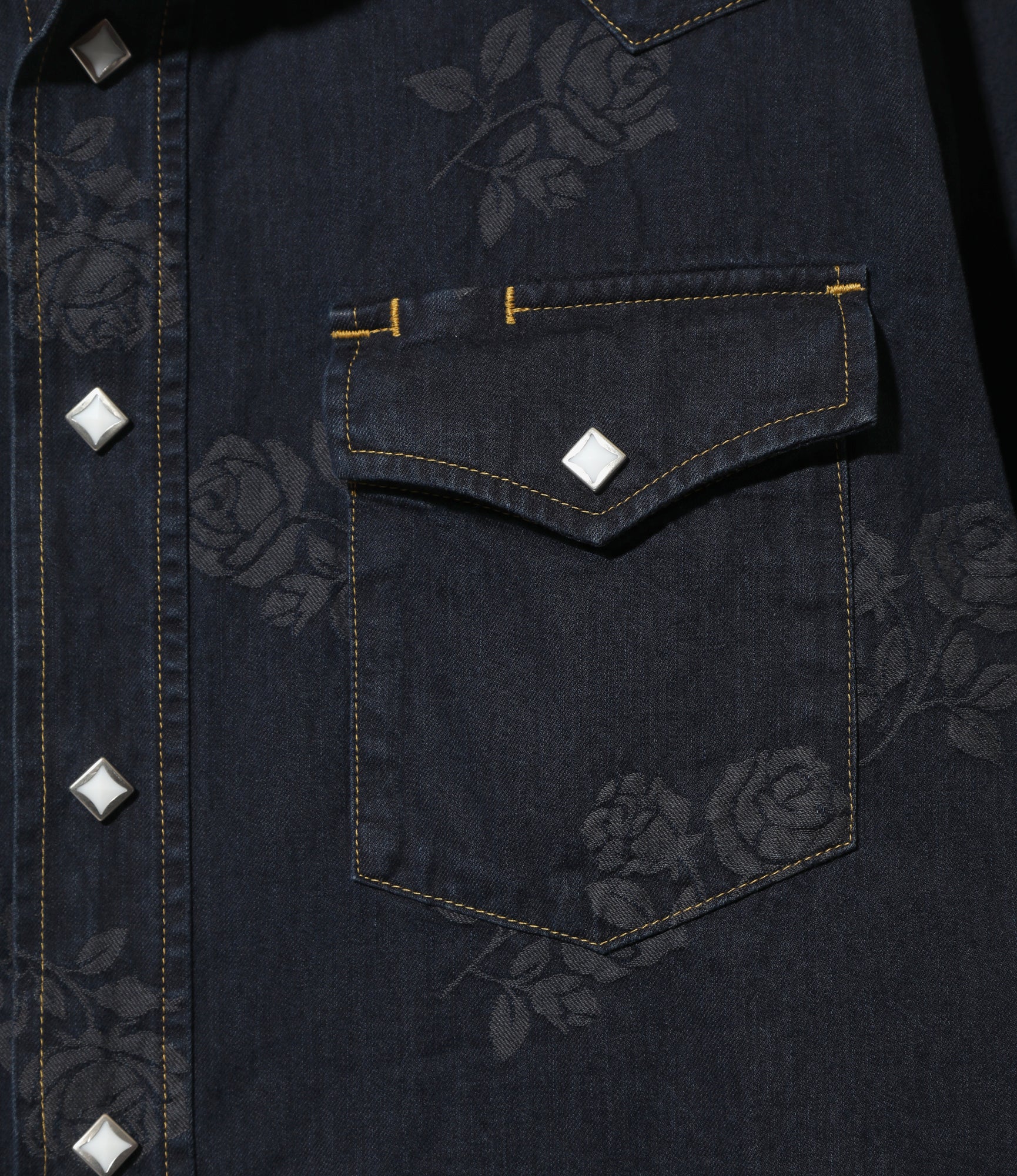 Western Shirt - Indigo - 8oz Denim / Rose Jq.