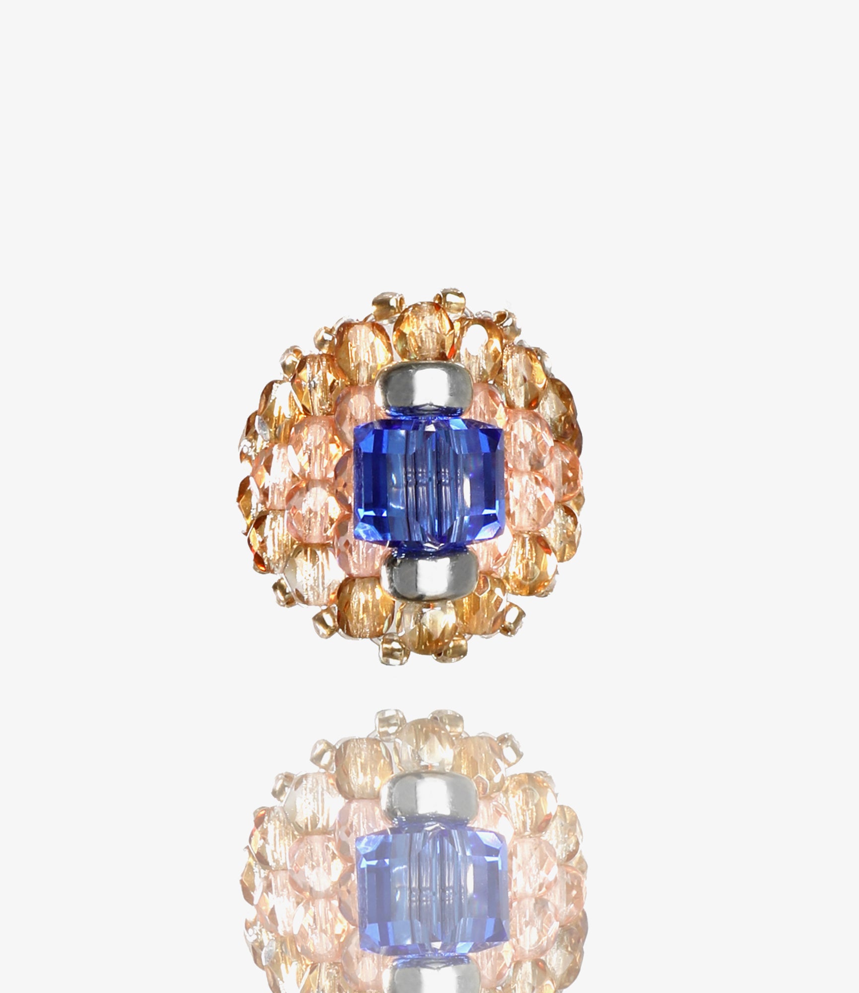 Needles X Tie A Knot - Ring - Blue x Clear Beige
