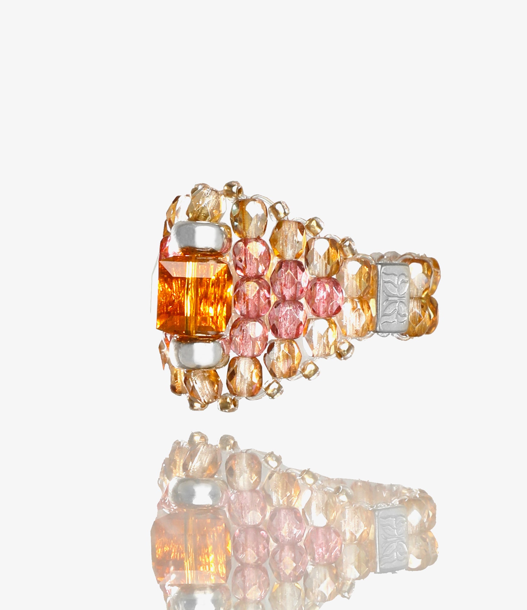 Needles X Tie A Knot - Ring - Brown x Clear Beige