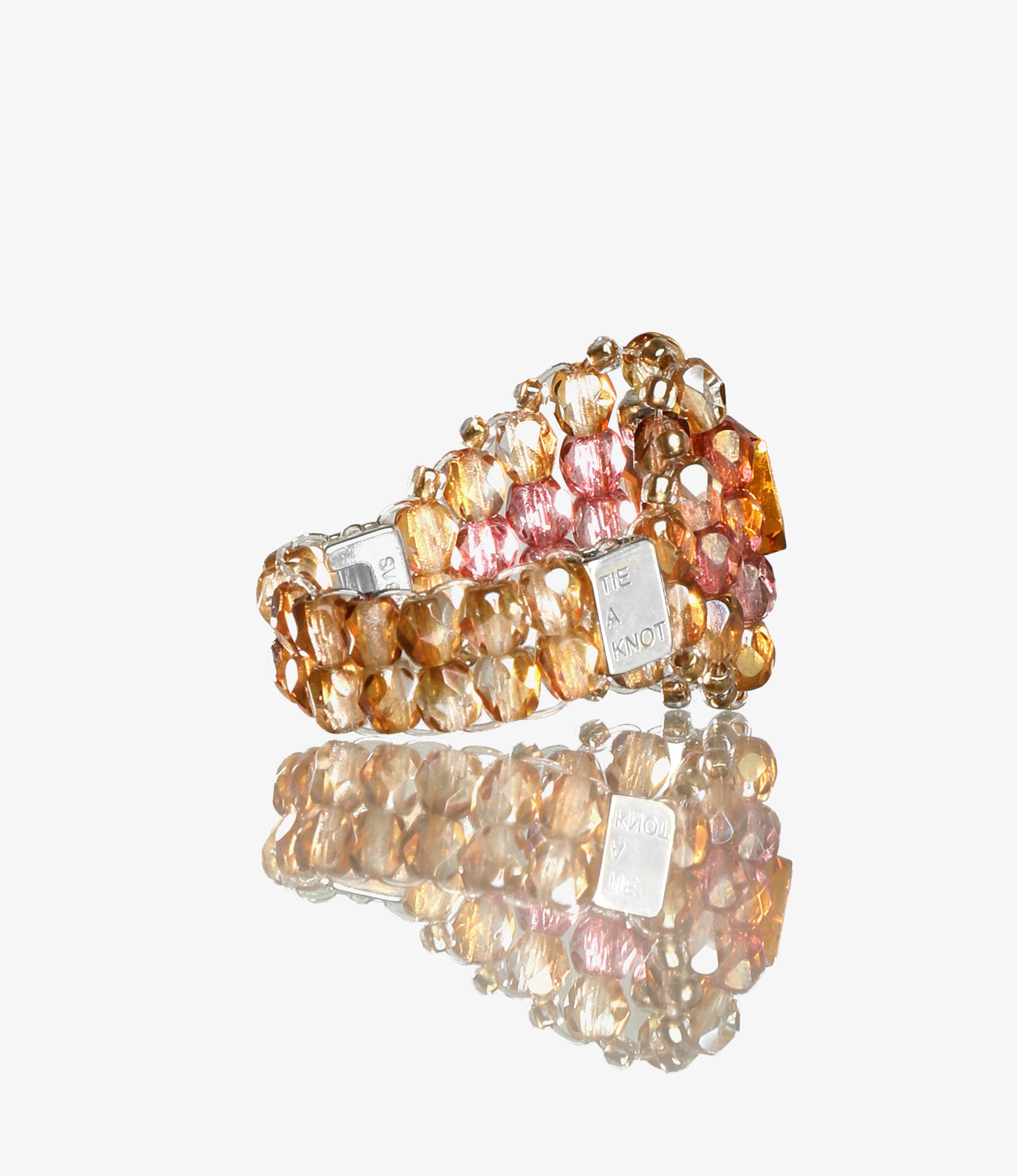 Needles X Tie A Knot - Ring - Brown x Clear Beige