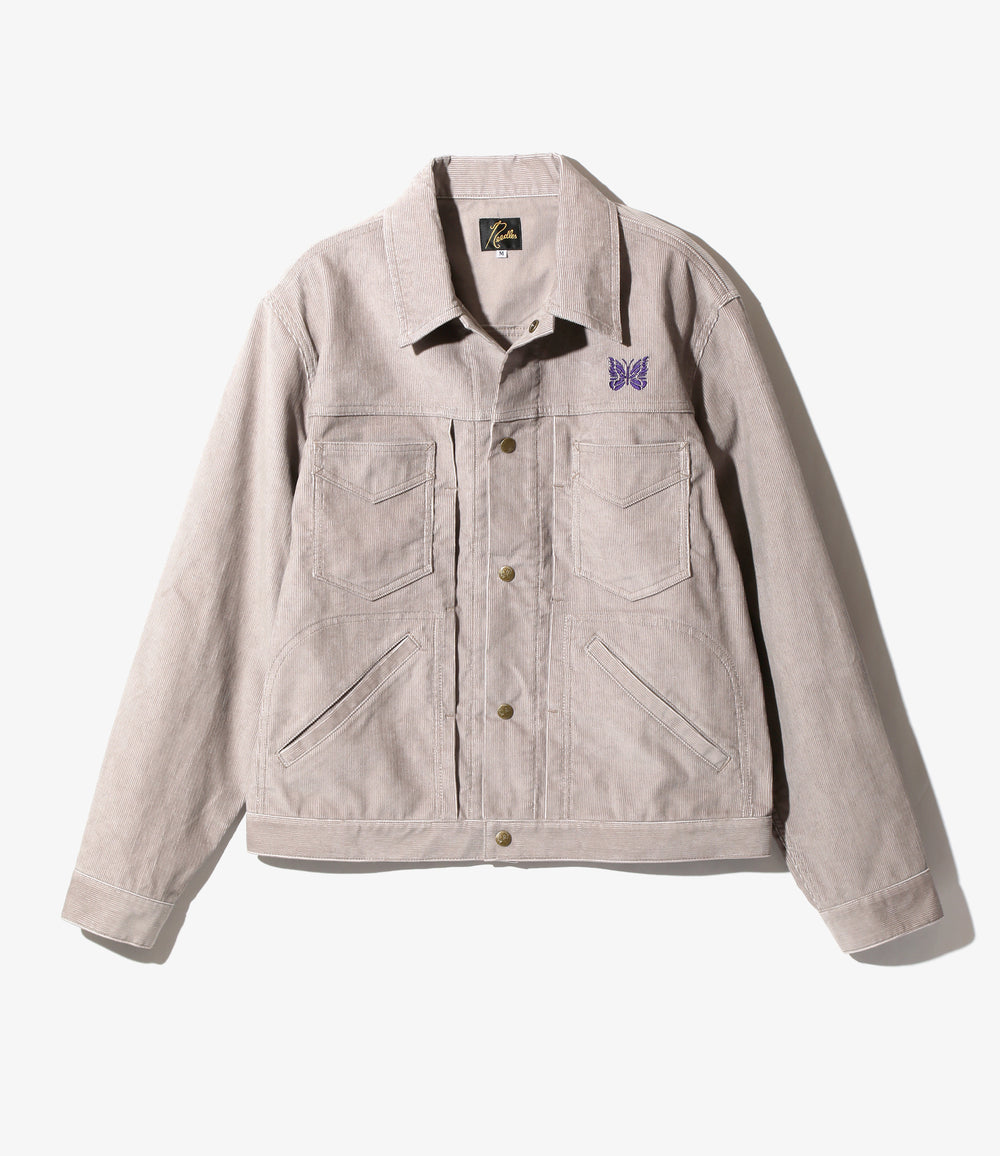 Penny Jean Jacket - Lt. Grey - C/PE 14W Corduroy | Nepenthes New York 