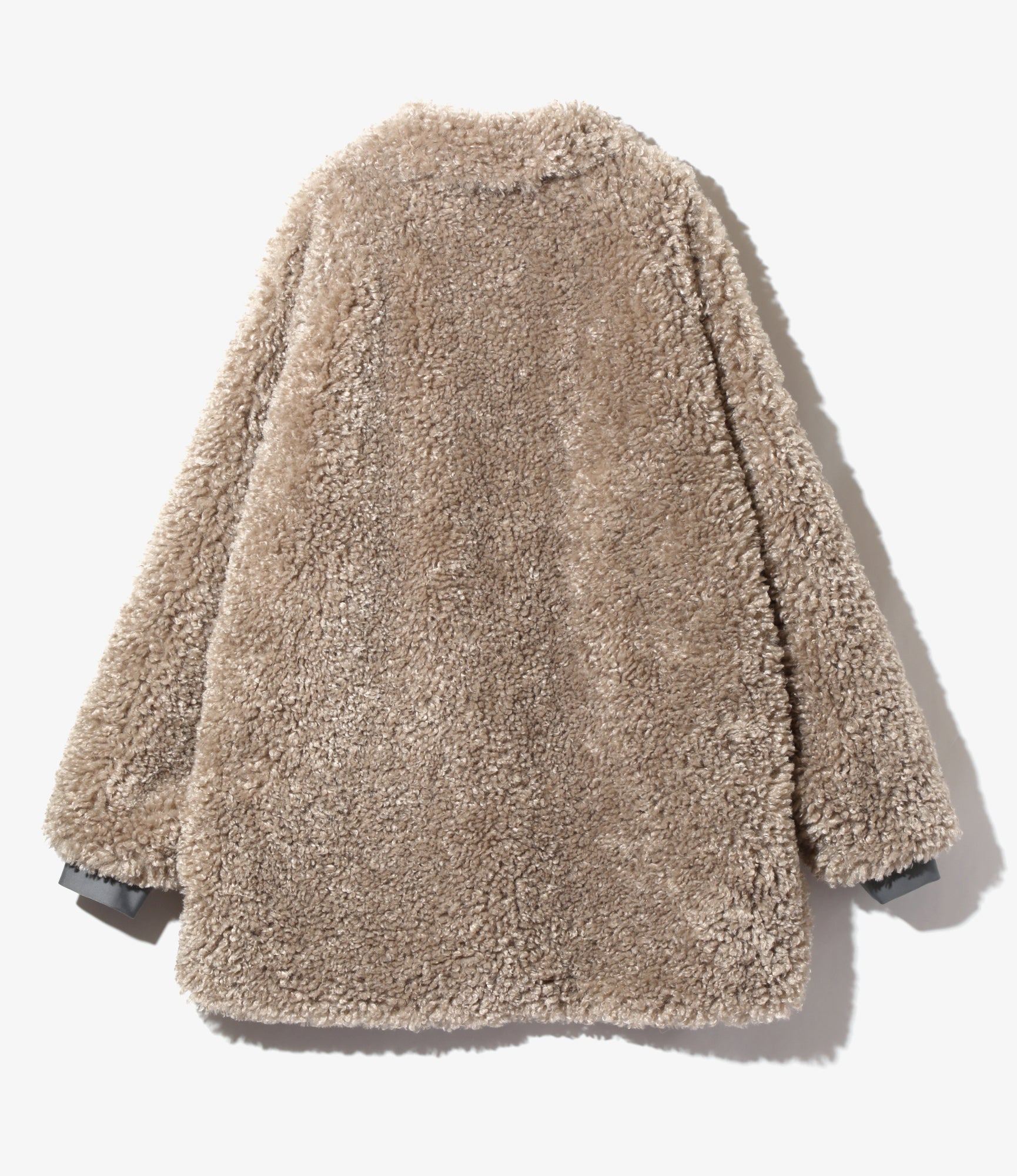 S.C. Faux Fur Jacket - Beige - Poly Curly Fur