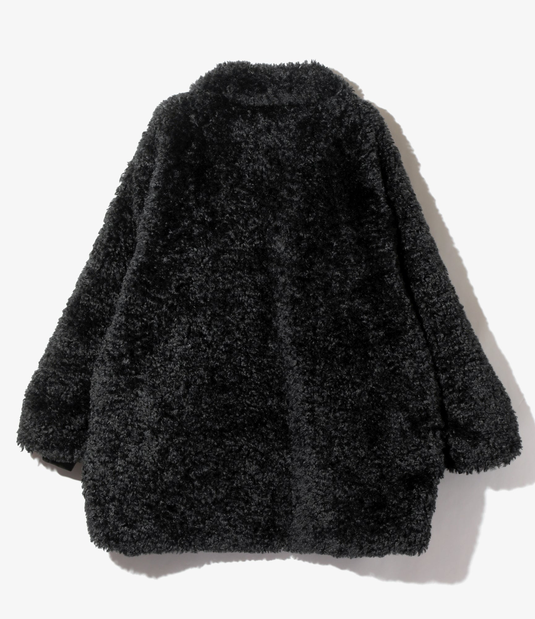 S.C. Faux Fur Jacket - Black - Poly Curly Fur