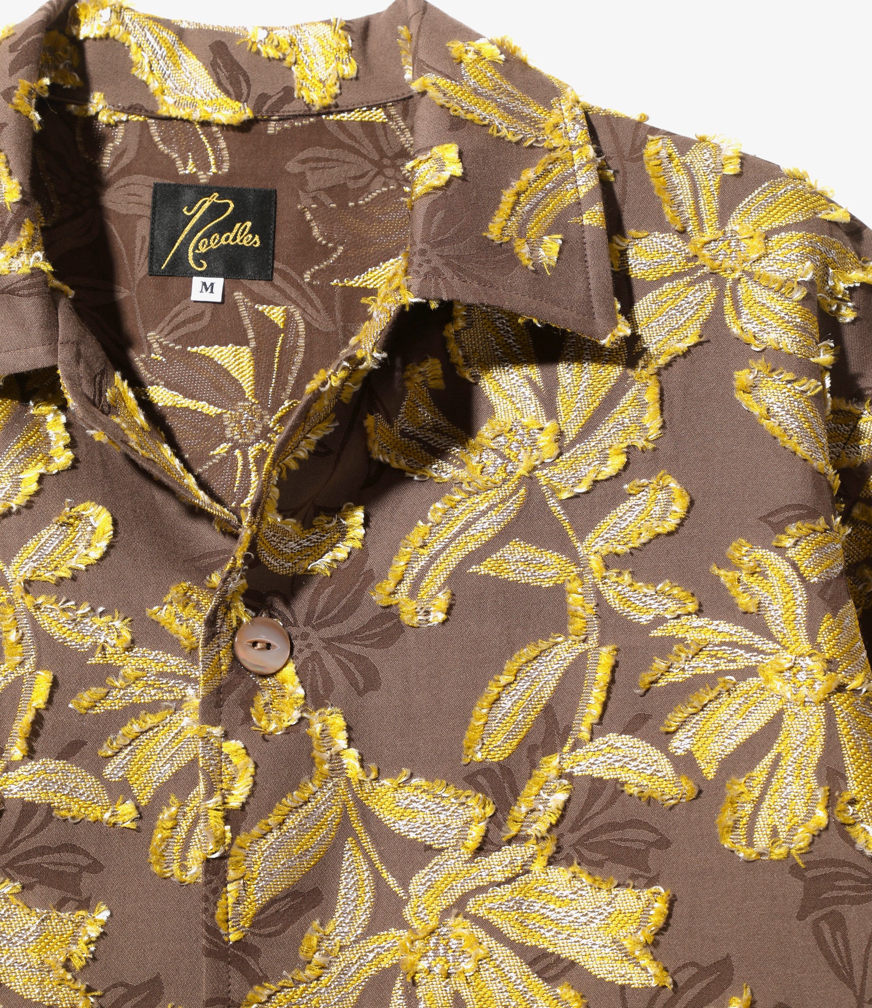 Cabana Shirt - Brown - C/CU/PE Flower Cut Jq.