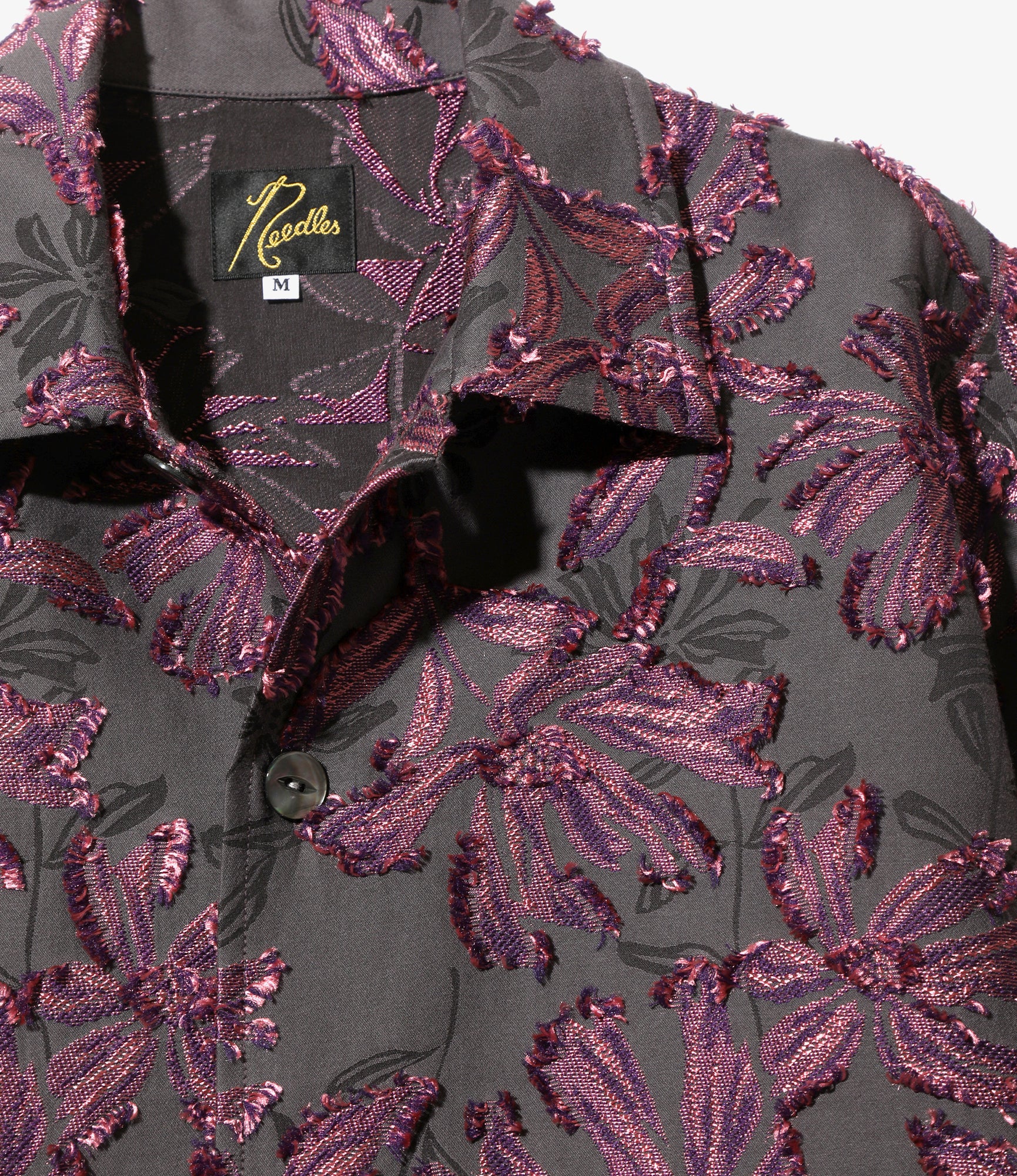 Cabana Shirt - Charcoal - C/CU/PE Flower Cut Jq.