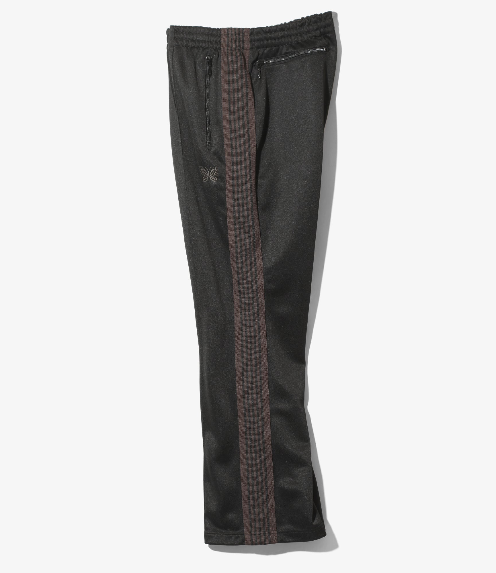 Boot-Cut Track Pant - Black - Poly Smooth