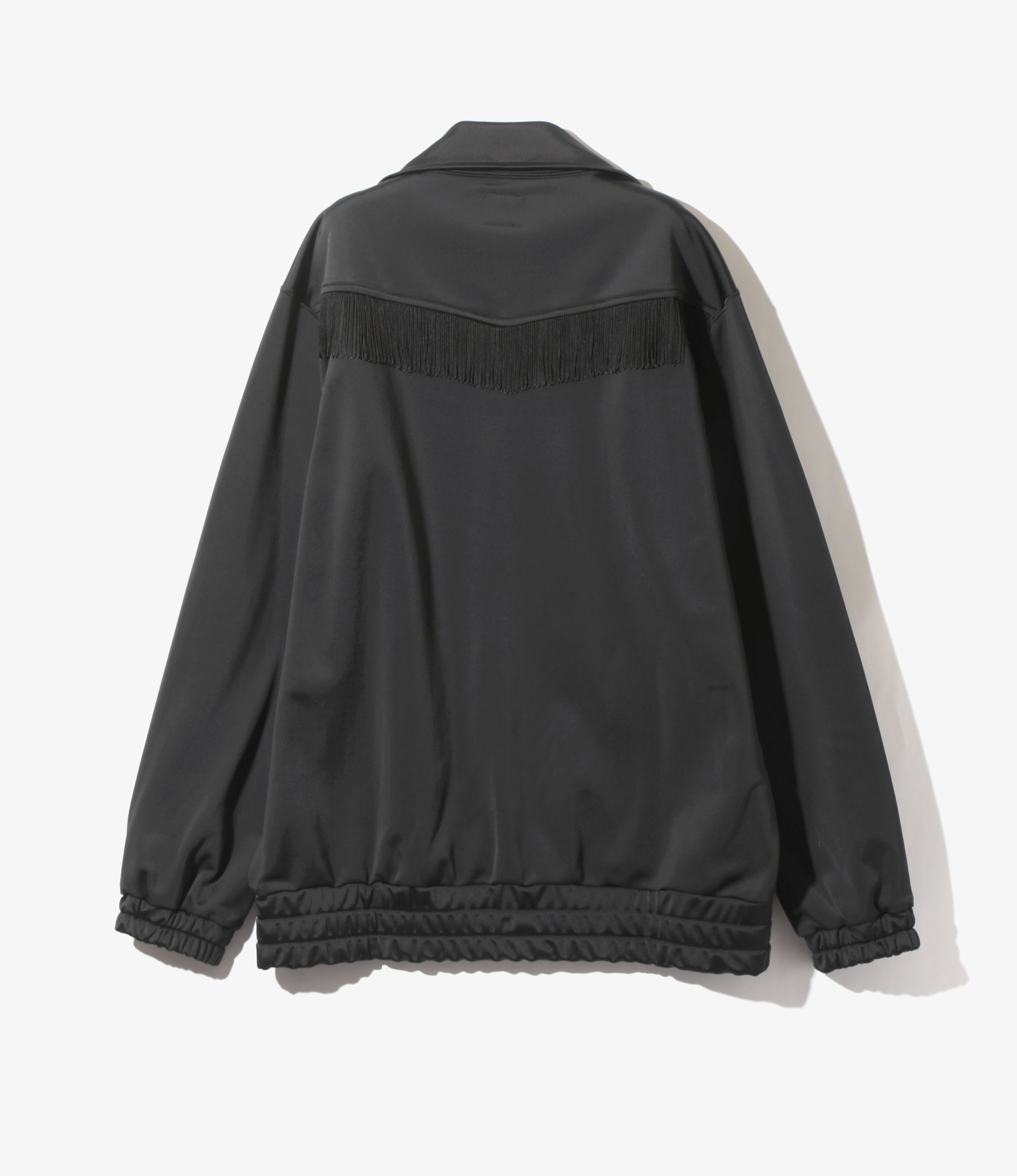 Fringe Track Jacket - Black - PE/TA Bright Jersey