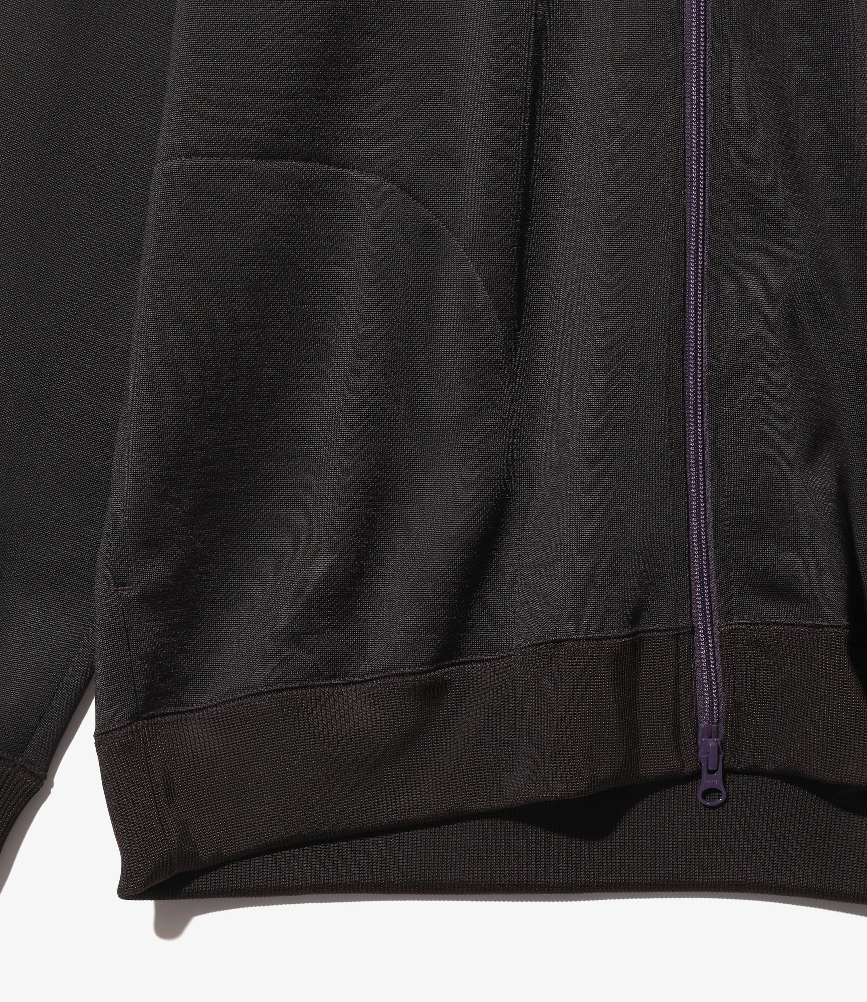 Zipped Hoody - Dk. Purple - C/PE Bright Jersey