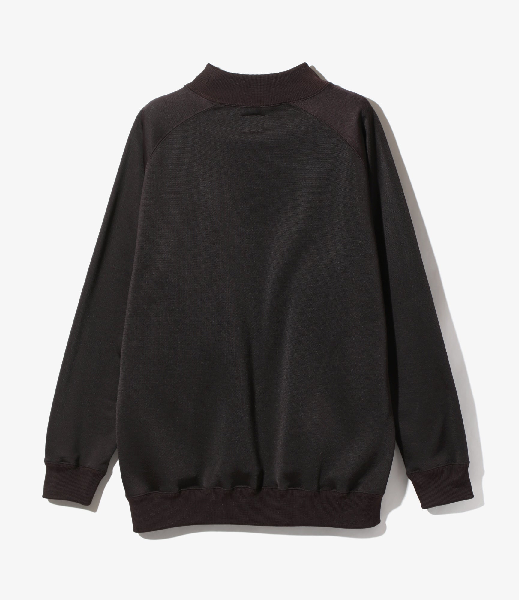 L/S Mock Neck Tee - Dark Purple - C/PE Bright Jersey
