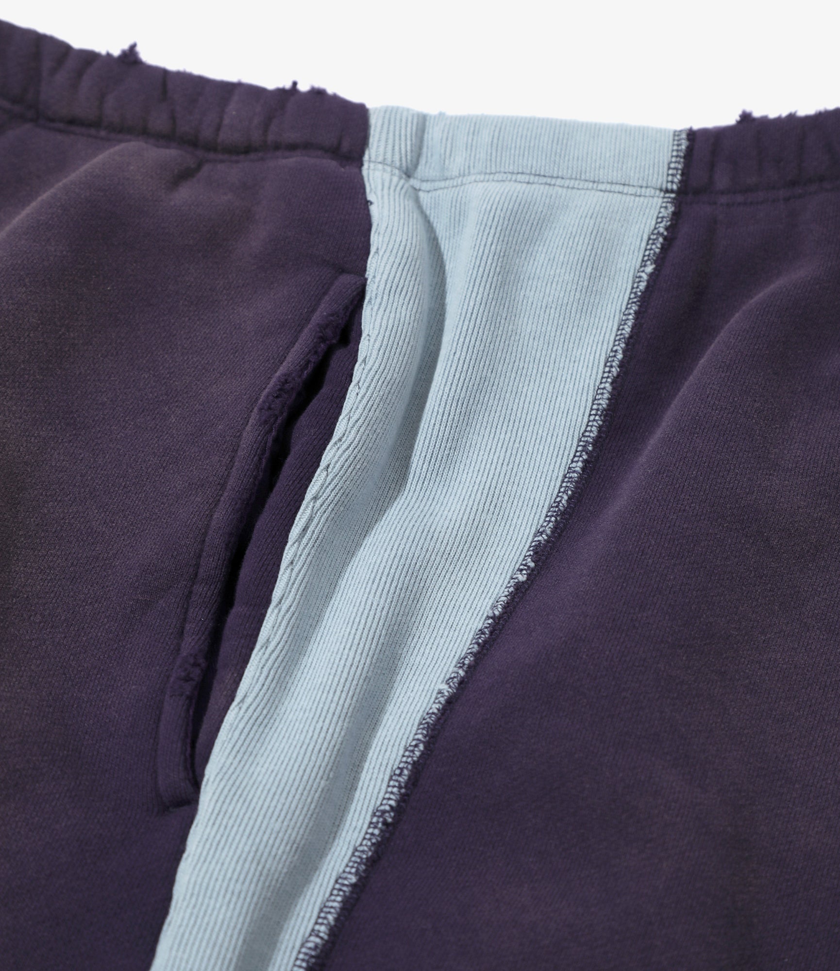 2-Tone String Sweat Pant - Purple - Cotton French Terry