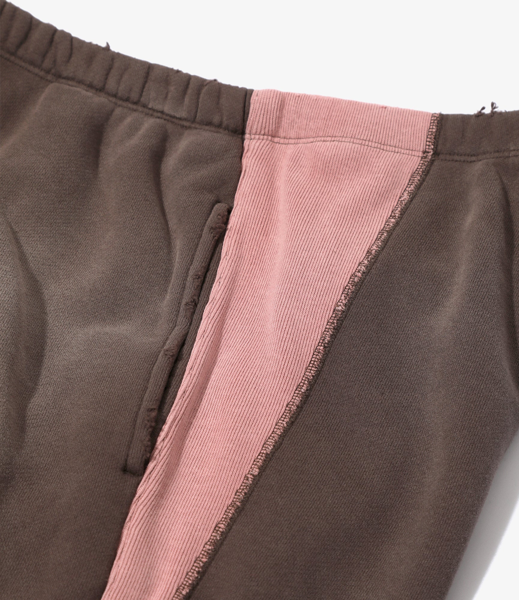 2-Tone String Sweat Pant - Brown - Cotton French Terry