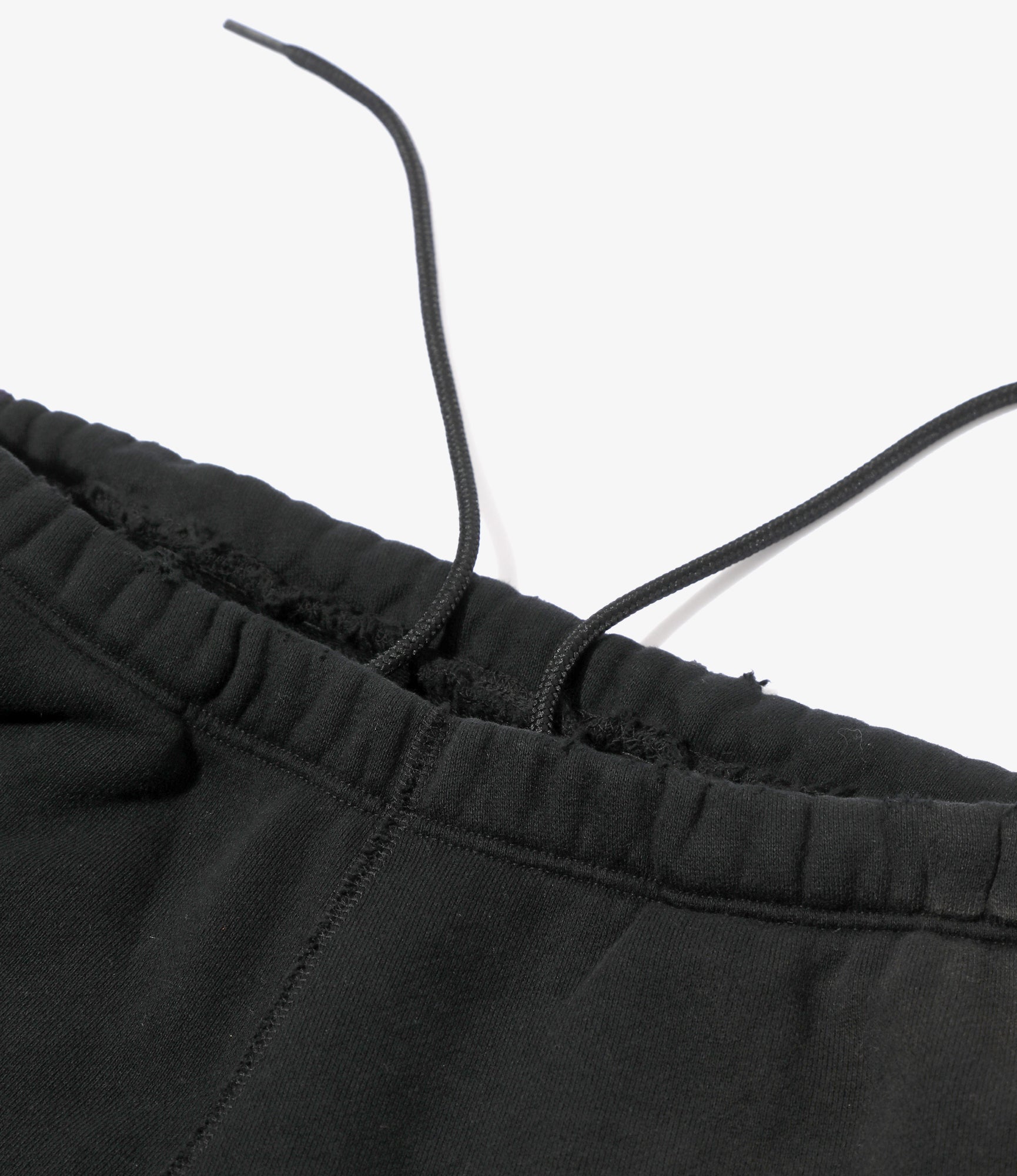 2-Tone String Sweat Pant - Black - Cotton French Terry