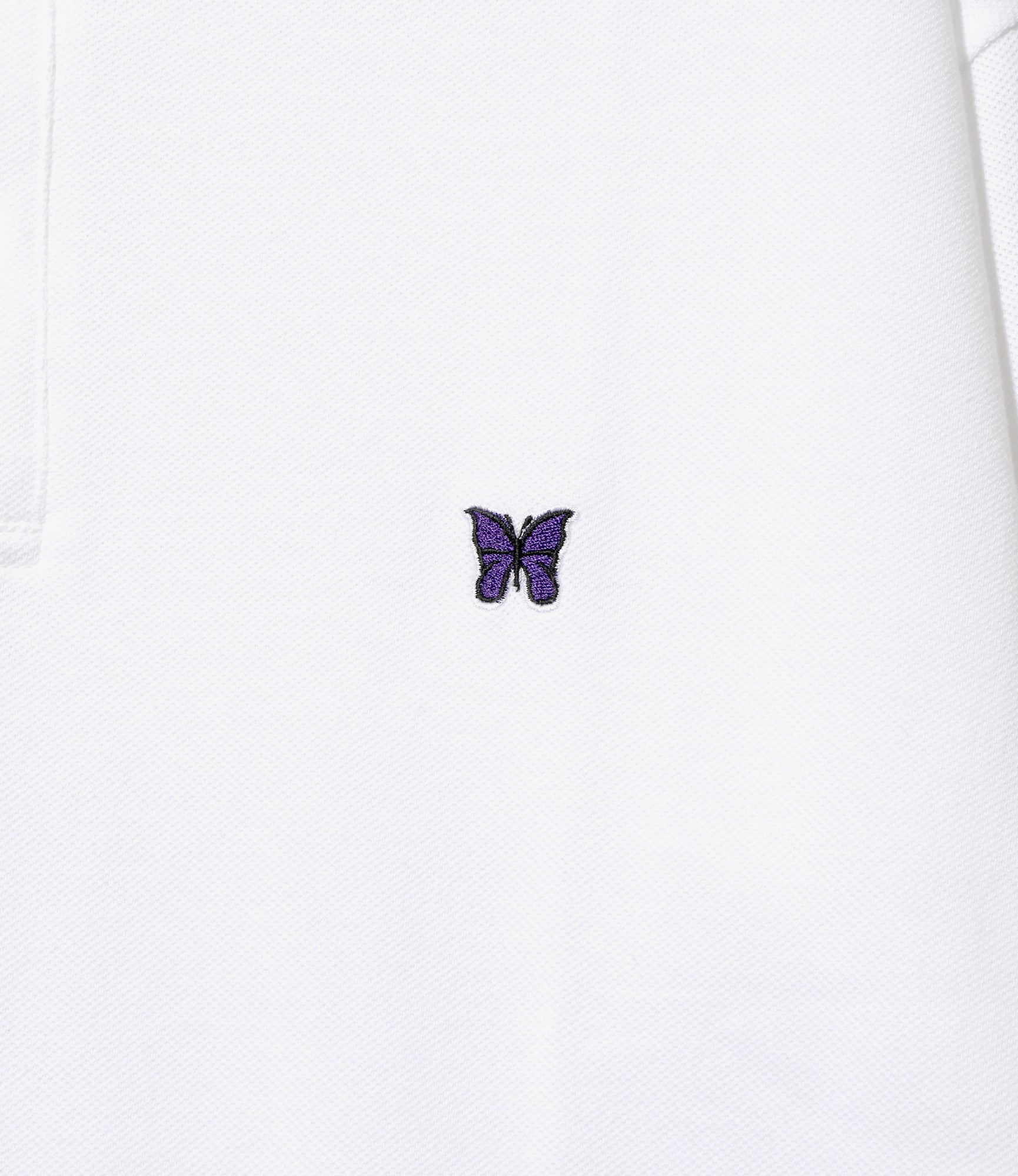 L/S Polo Shirt - White - Cotton Pique