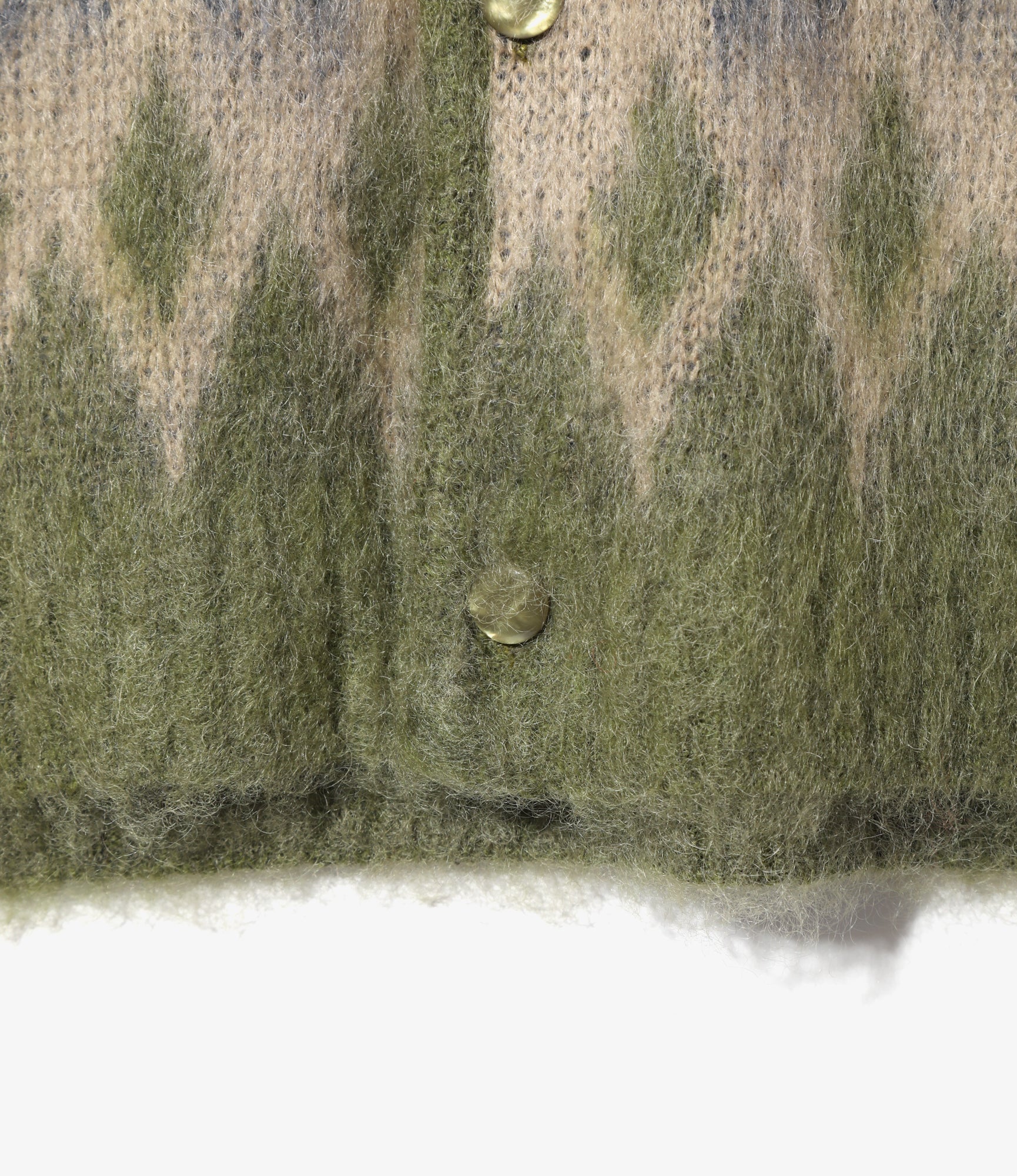 Mohair Cardigan - Olive - Diamond