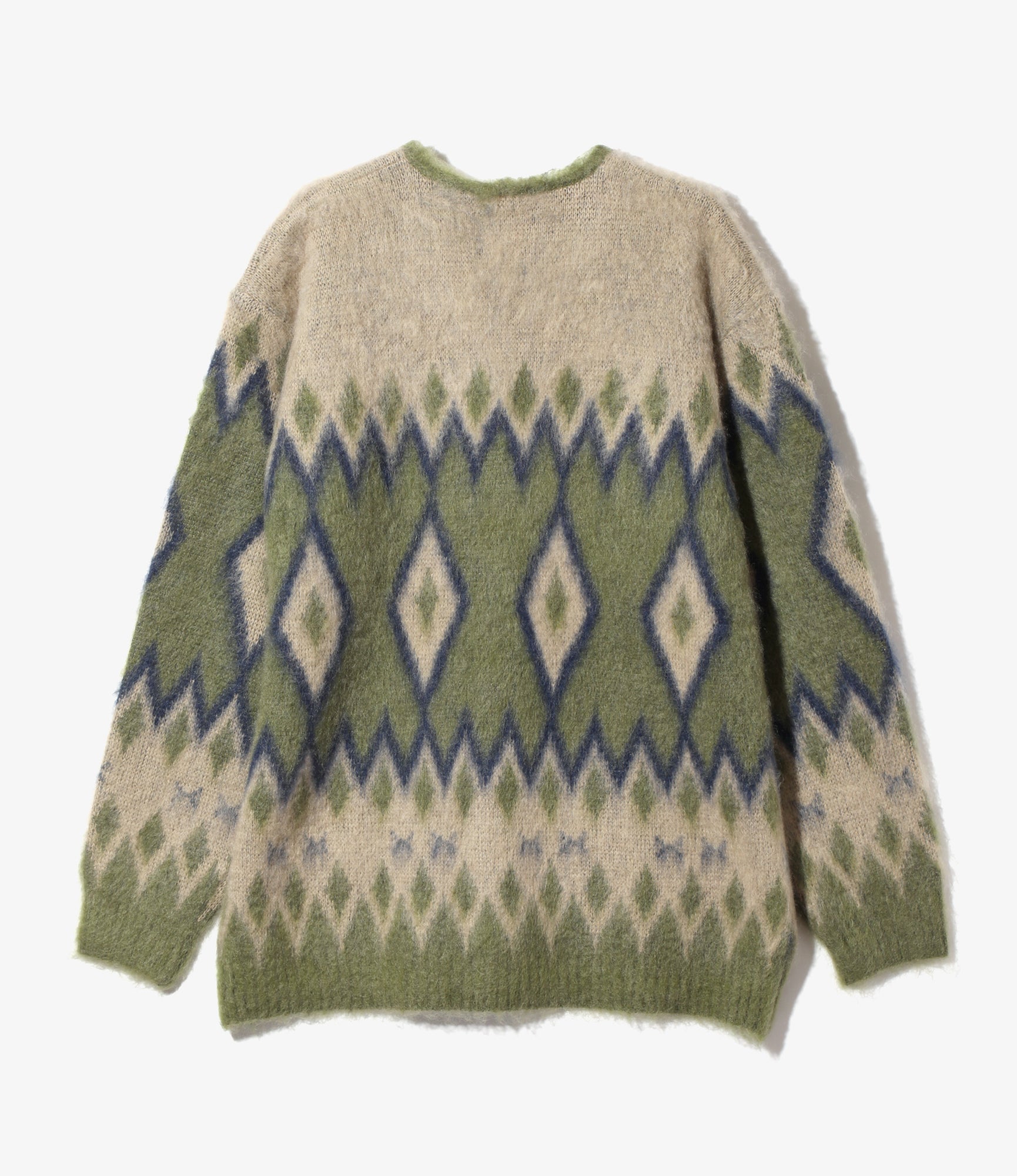 Mohair Cardigan - Olive - Diamond