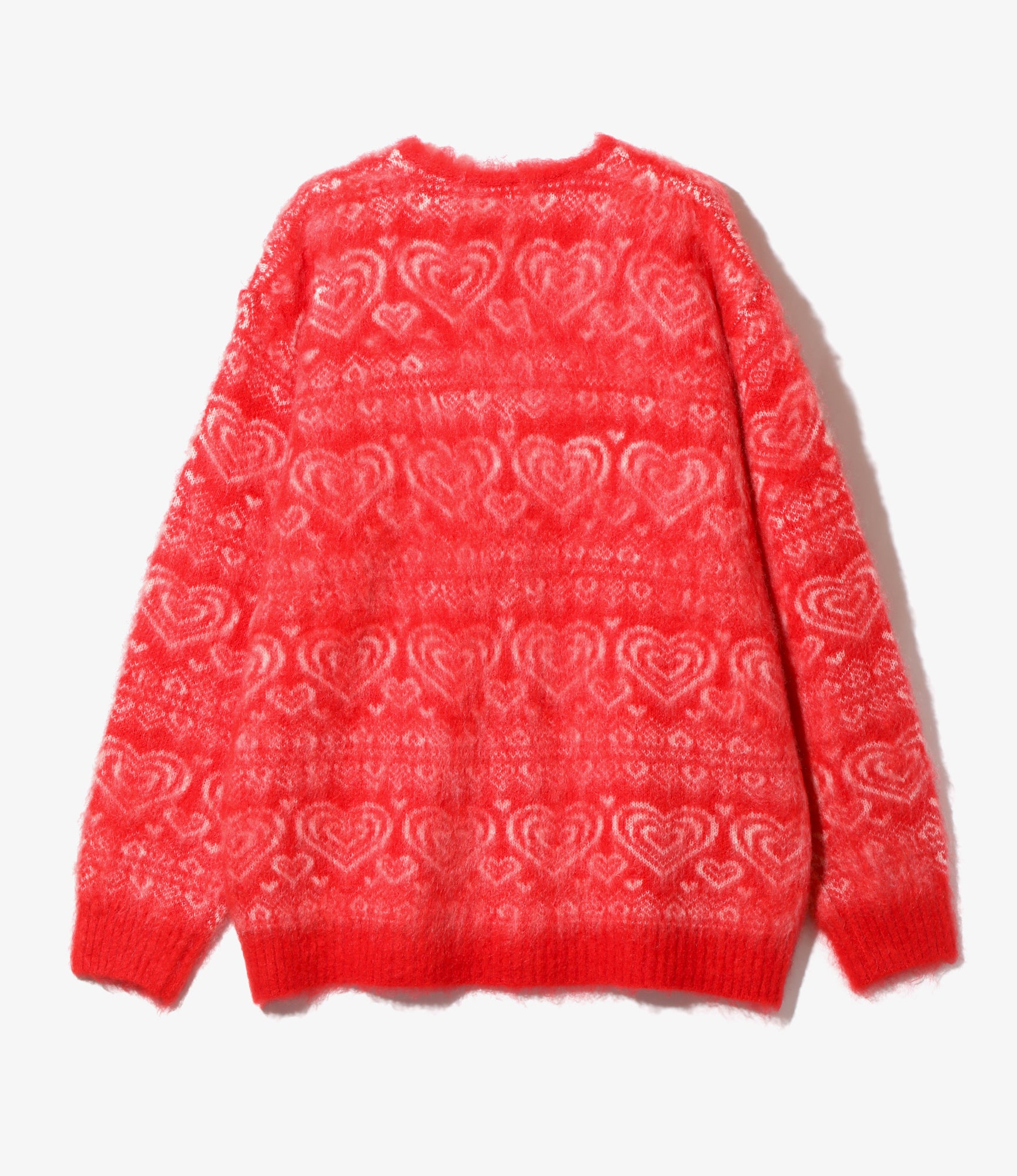 Mohair Cardigan - Red - Heart