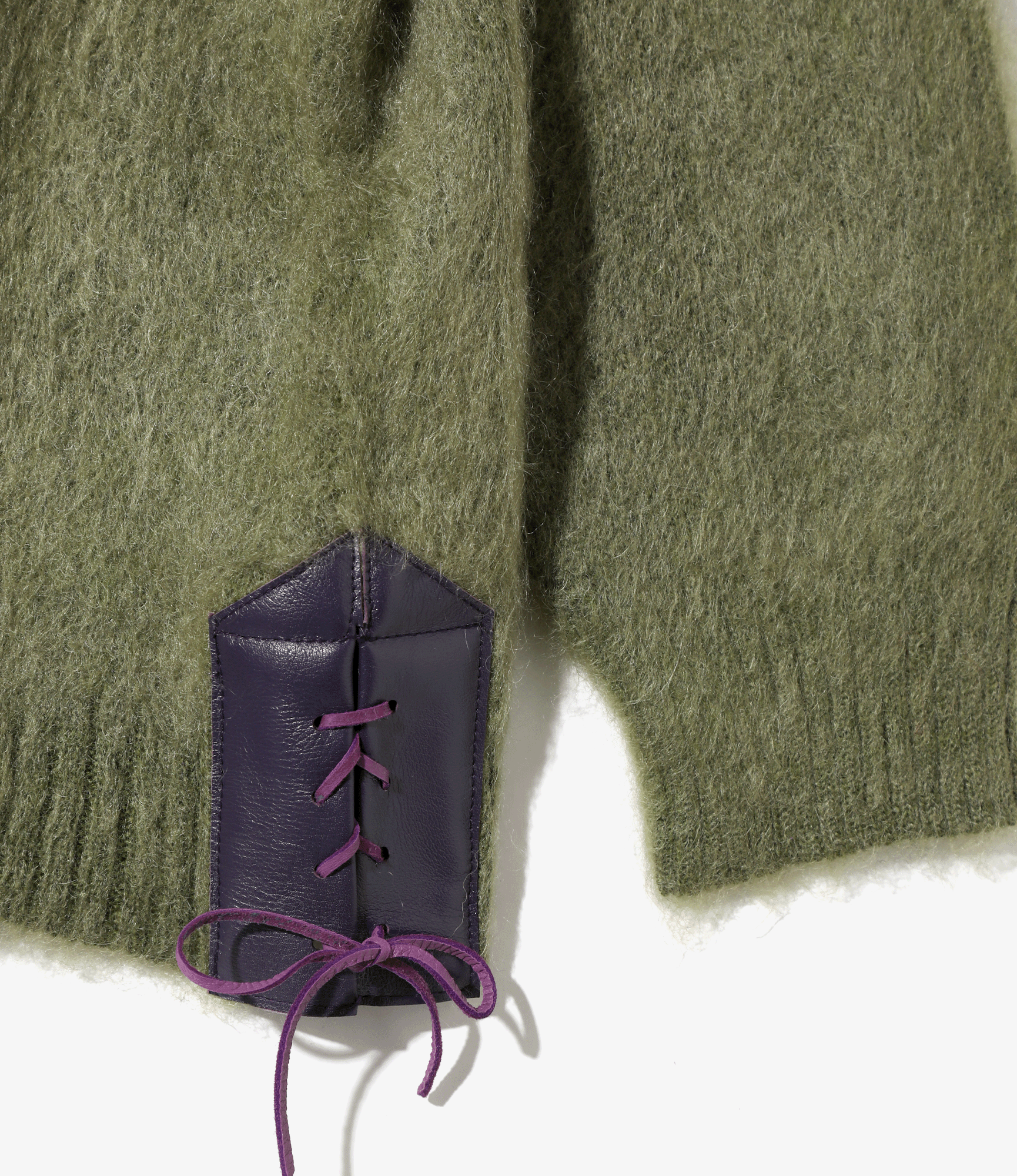 EP Mohair Cardigan - Olive - Solid